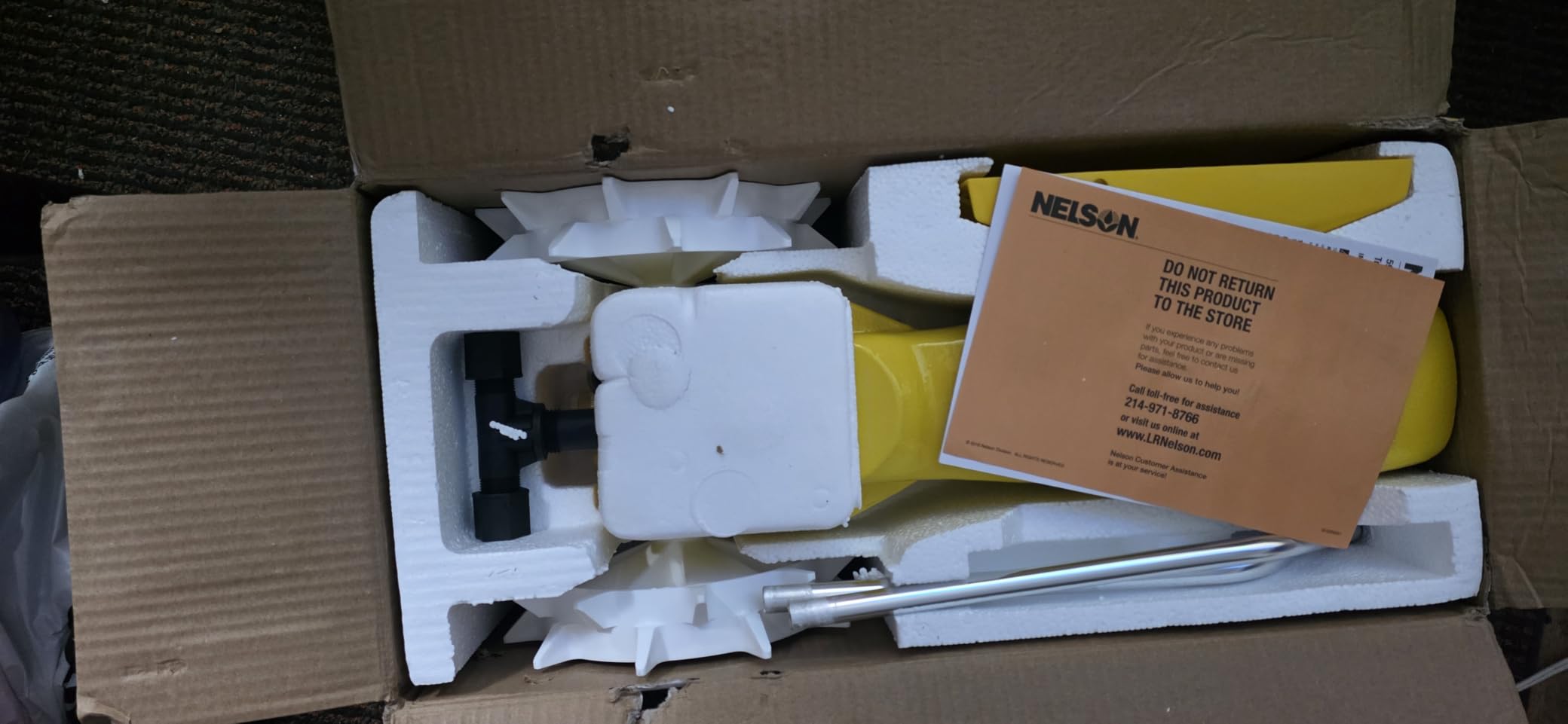 Nelson Rain Train 13,500 Square Feet Cast Iron Outdoor Lawn Traveling Water Sprinkler for Yard, and Garden, with Auto Shut Off, Yellow customer photo 1