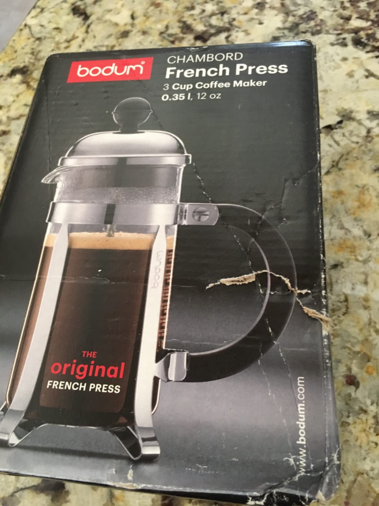 Bodum 34oz Chambord French Press Coffee Maker, High-Heat Borosilicate Glass, Polished Stainless Steel – Made in Portugal customer photo 2