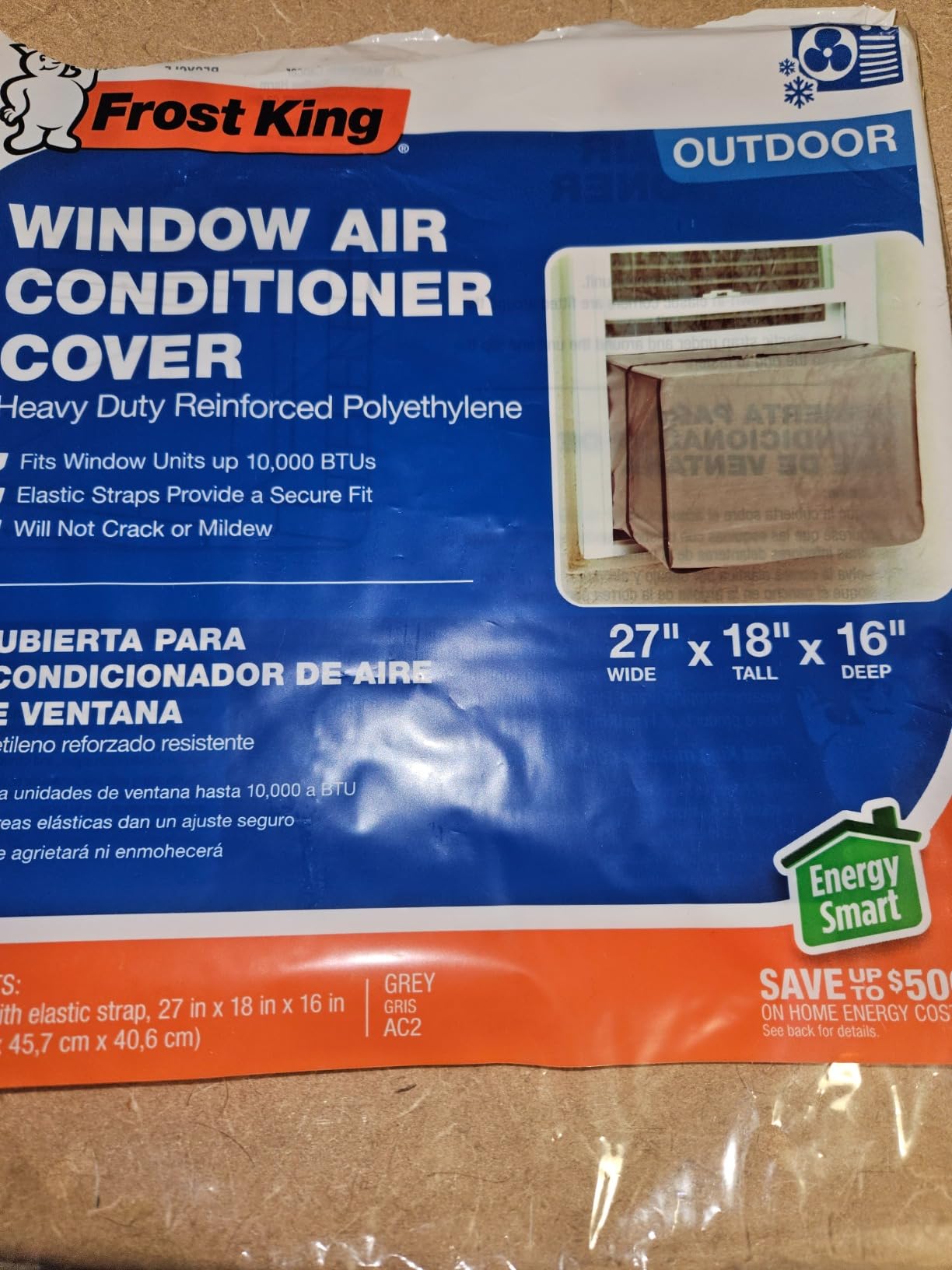 THERMWELL AC2H Air Conditioner Cover, 18 by 27 by 16-Inch, Silver customer photo 2
