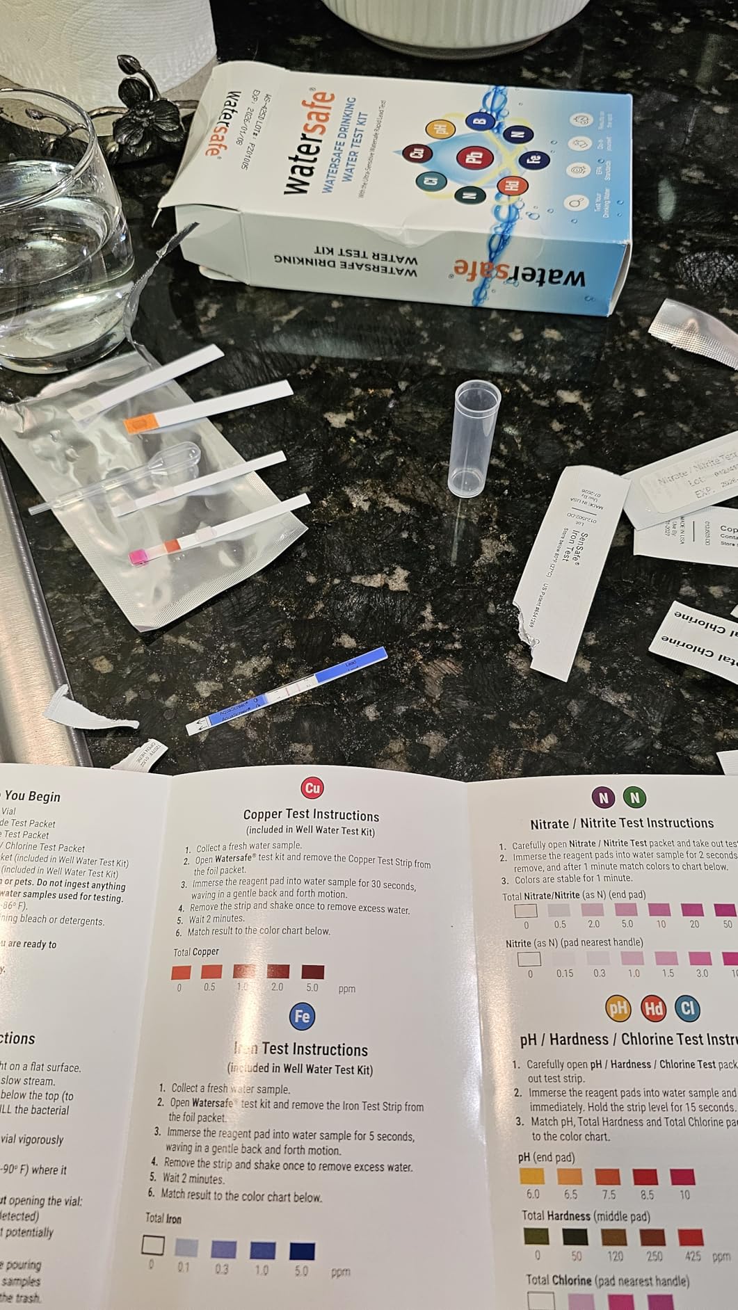Watersafe The Original Water Testing Kit for Drinking Water, Well and Tap Water, Sensitive Lead in Water Test, Bacteria, Hardness, pH, Nitrates, Easy Instructions, Lab-Accurate Results, 1 Kit customer photo 2