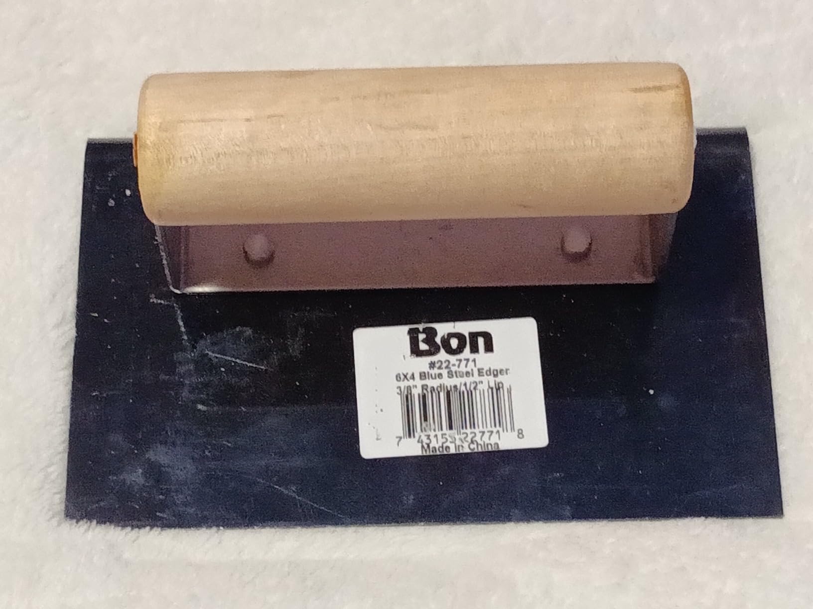 Bon Blue Steel Edger 6 in. x 4 in. Concrete Finishing Tool 3/4 in. Radius 7/8 in. Lip Comfort Grip Handle Flexible Blade customer photo 1