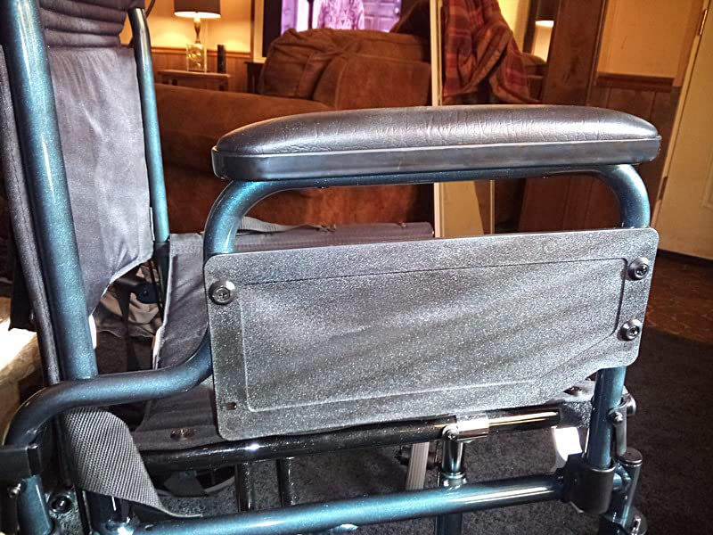 NOVA Heavy Duty Bariatric Transport Chair with 400 lb. Weight Capacity, 22” Extra-Wide Seat with Locking Hand Brakes, Flip Up Arms (for Easy Transfer), Anti-Tippers, 12” Rear Wheels, Color Blue customer photo 1