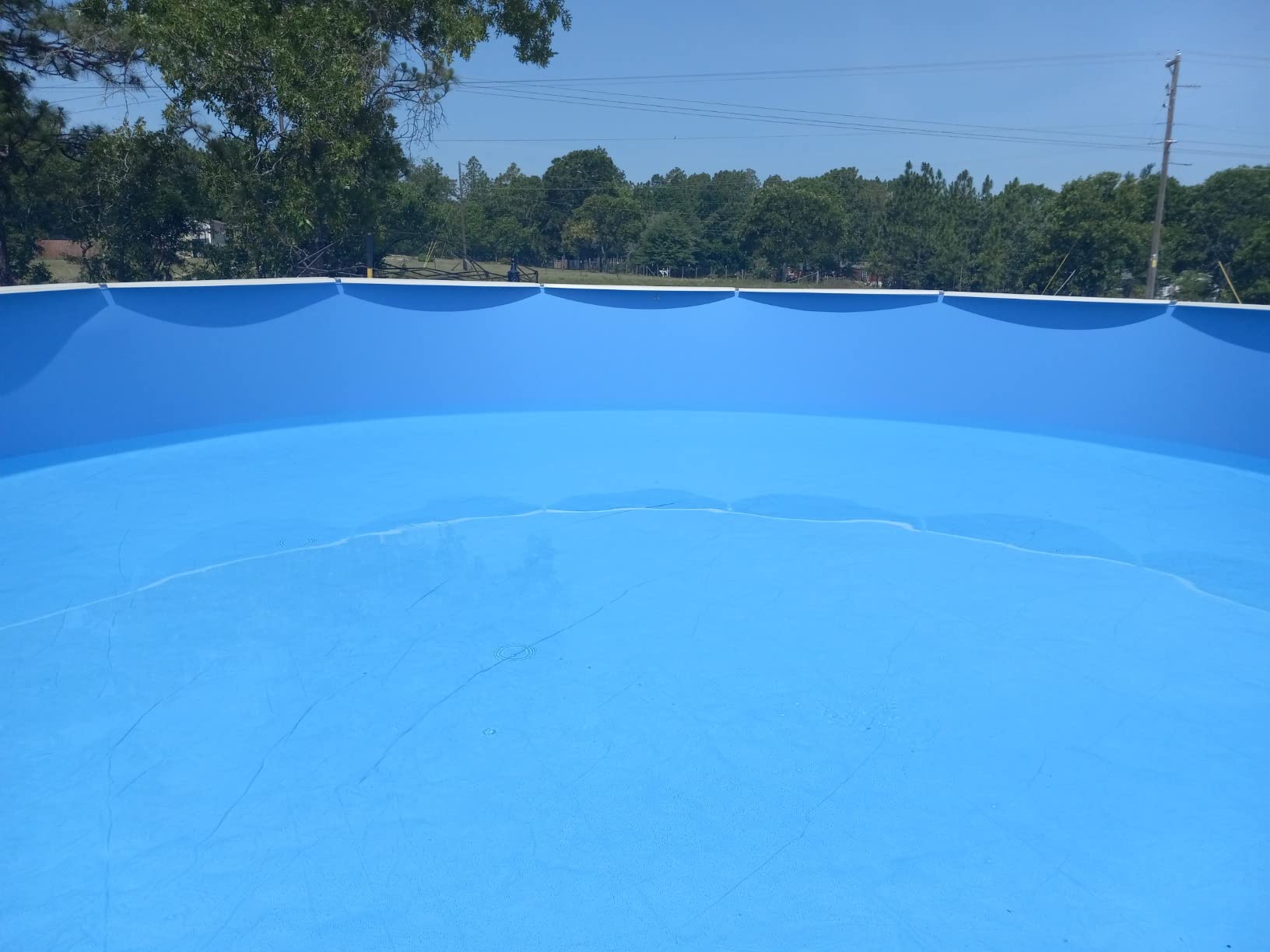 Swimline 24 Feet Solid Round Above Ground Swimming Pool Overlap, Standard Gauge Liner, Vinyl, Easy Installation, Blue customer photo 2