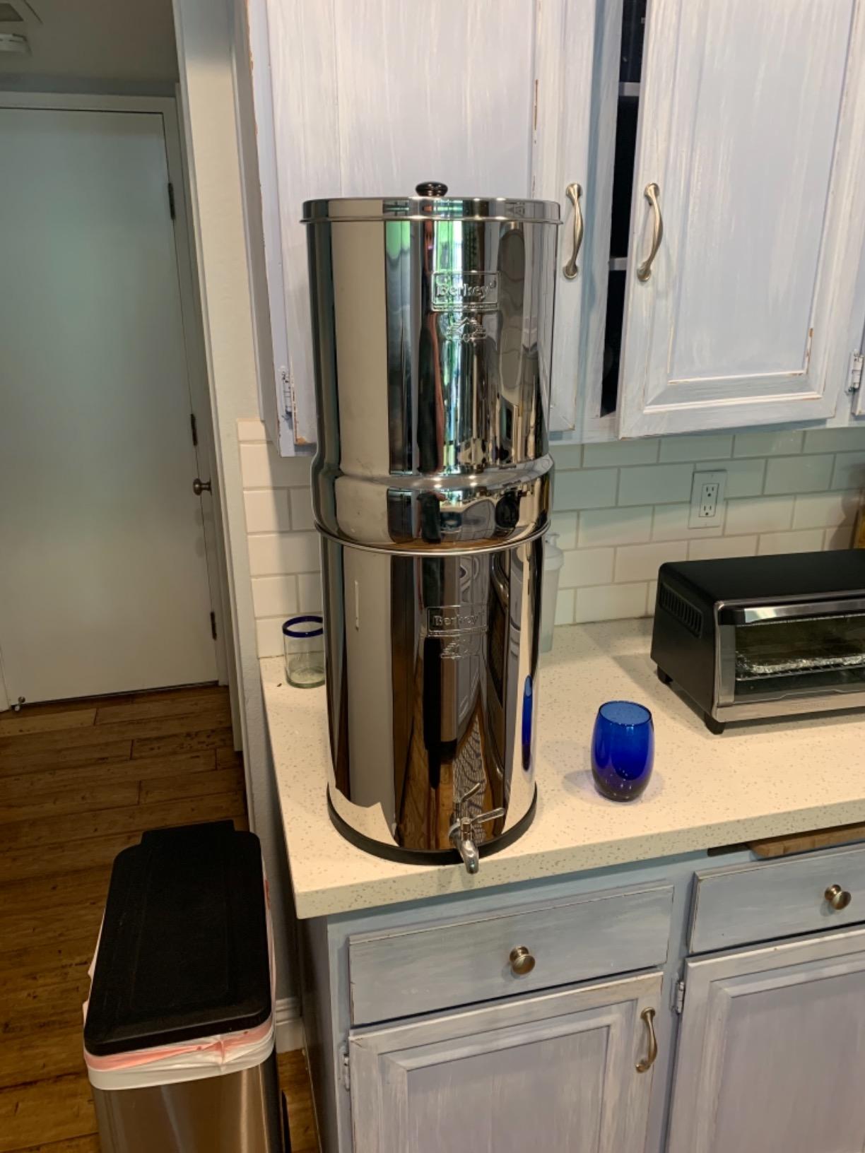 Crown Berkey Gravity-Fed Water Filter System 6 Gallon with 2 Black Berkey Elements, 2 PF-2 Fluoride and Arsenic Reduction Elements customer photo 2
