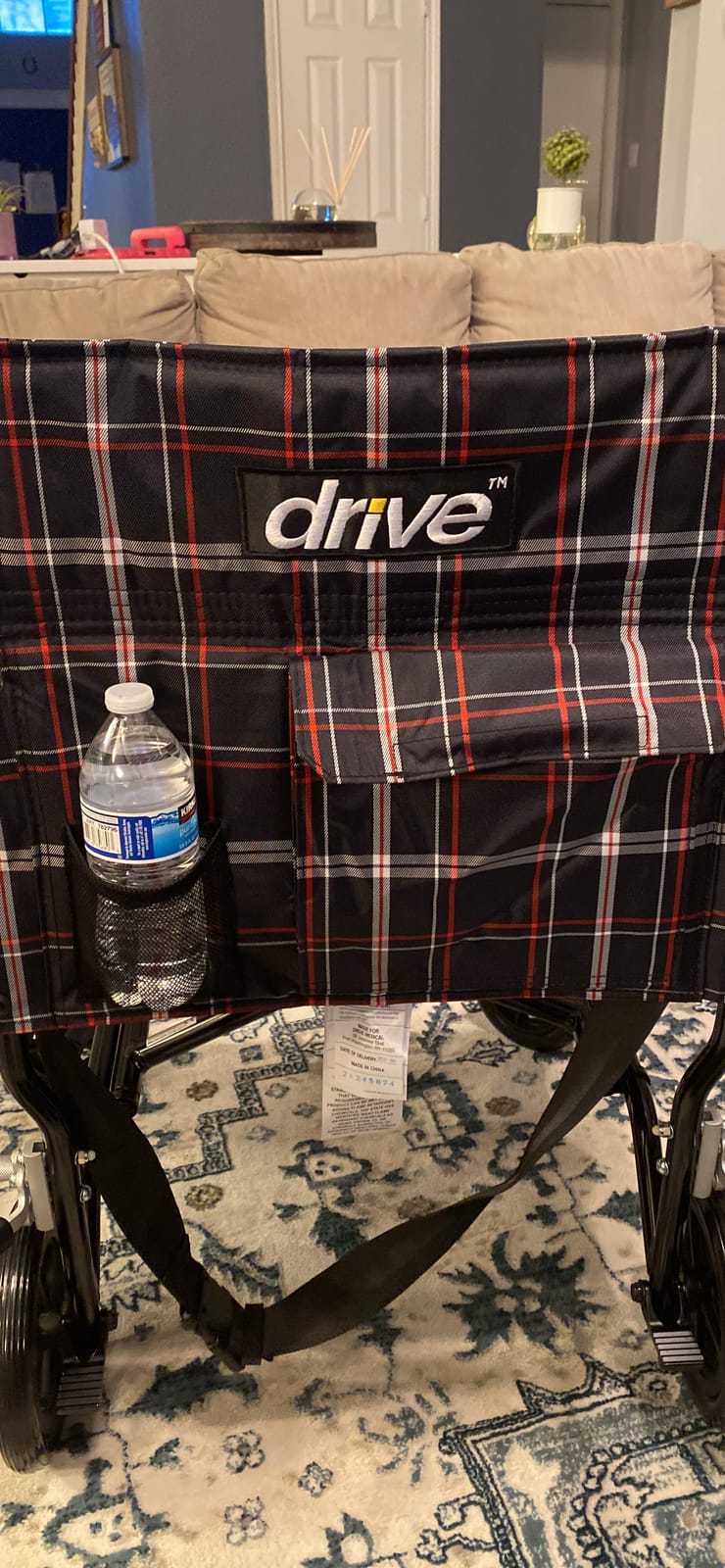 Drive Medical Fly-Lite Lightweight Folding Transport Wheelchair, Black customer photo 2