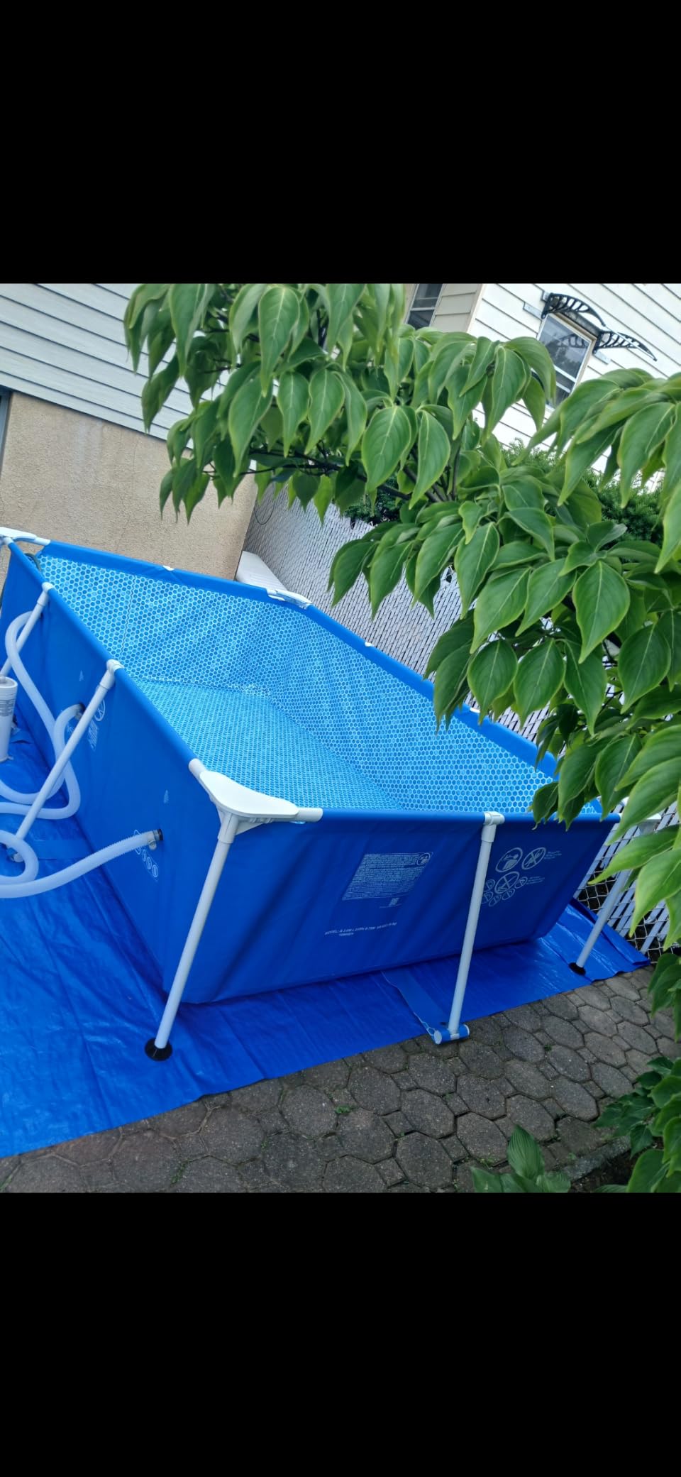 INTEX Rectangular Frame 8 ft 6 in x 5 ft 3 in x 25 in Above Ground Pool, Swimming Pool with Steel Frame, Pump Not Included customer photo 1