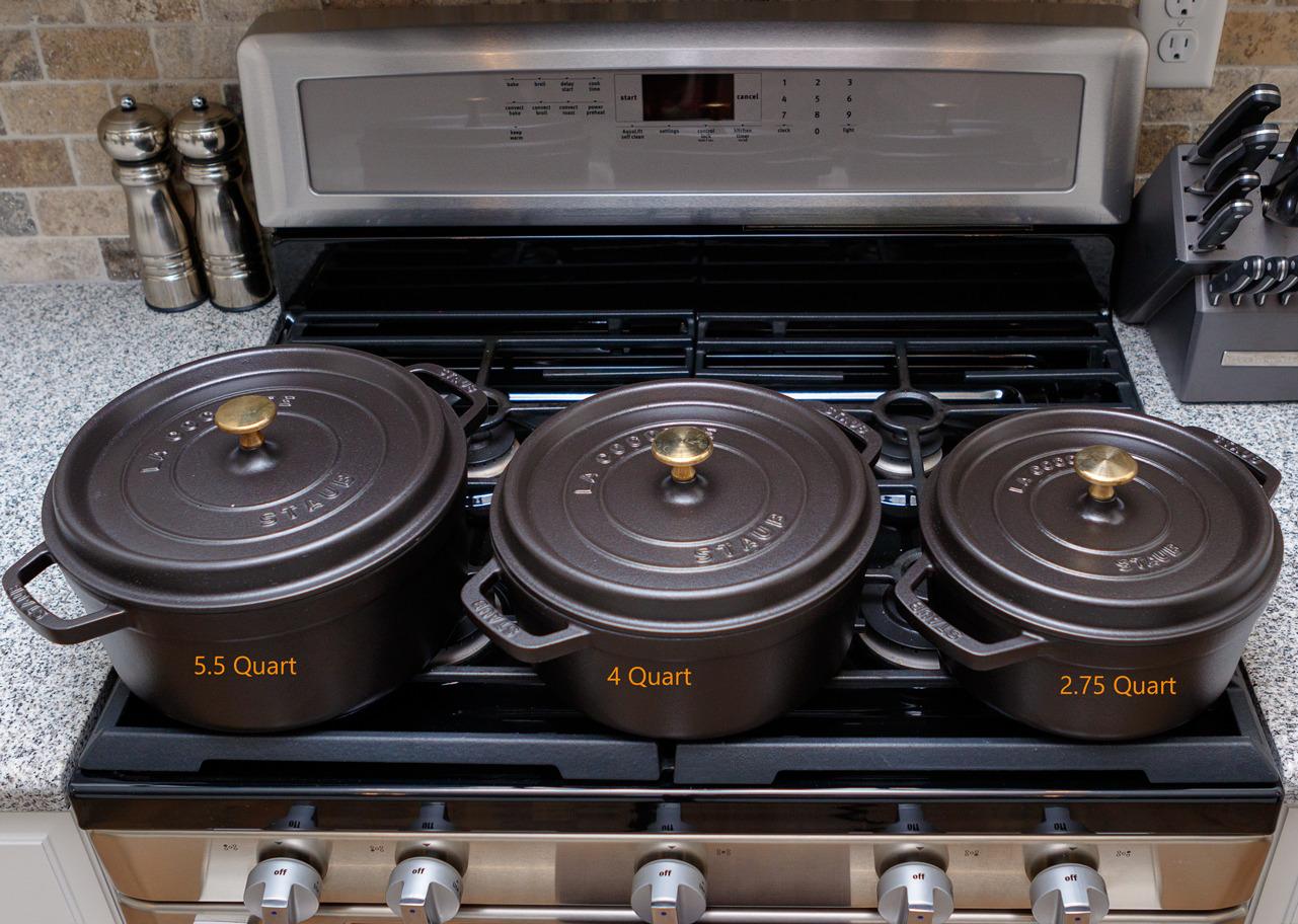 STAUB Cast Iron Dutch Oven 4-qt Round Cocotte, Made in France, Serves 3-4, Cherry customer photo 2