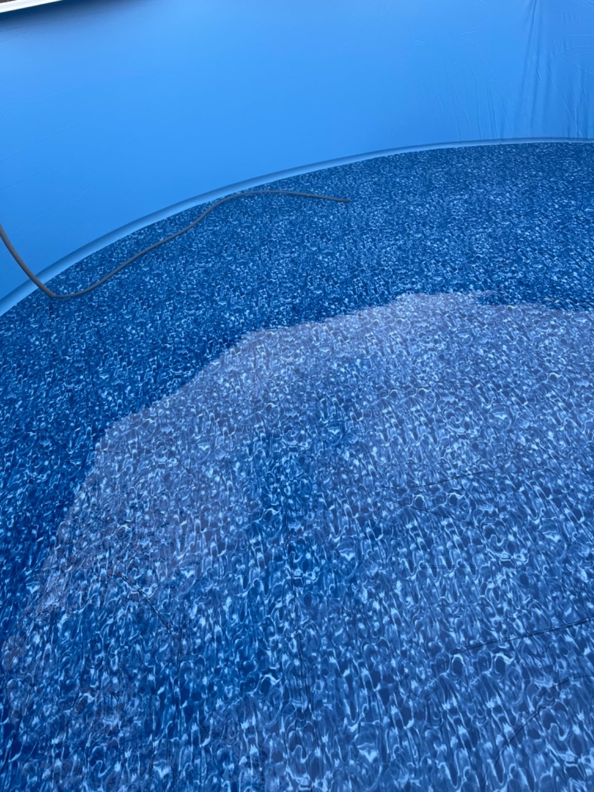 Swimline 18 Foot Round Durable Standard Gauge Vinyl Wall | Overlap Style Pool Cover Liner | for 48 and 52 Inch Above Ground Swimming Pools, Blue Swirl Bottom customer photo 1