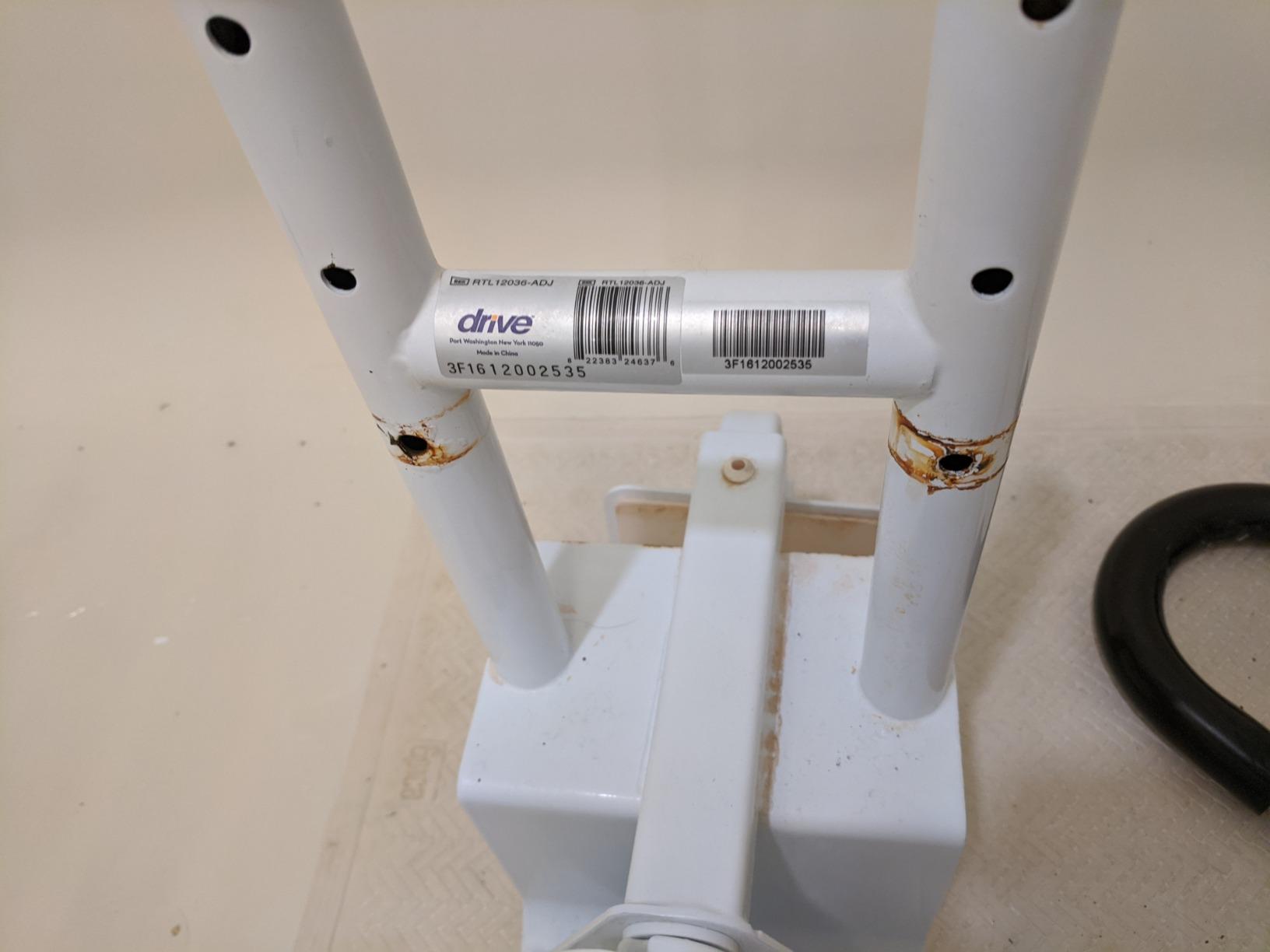 Drive Medical Adjustable Bathtub Grab Bar and Bathtub Safety Rail, Steel customer photo 1