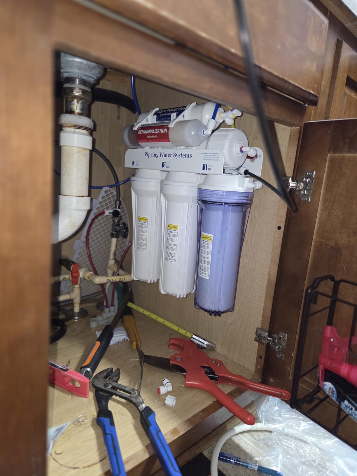 iSpring RCC7AK-BN NSF Certified, 75 GPD, Alkaline 6-Stage Reverse Osmosis System, pH+ Remineralization RO Water Filter System Under Sink Patented Top-Mounted Faucet Design for Easy Installation customer photo 2