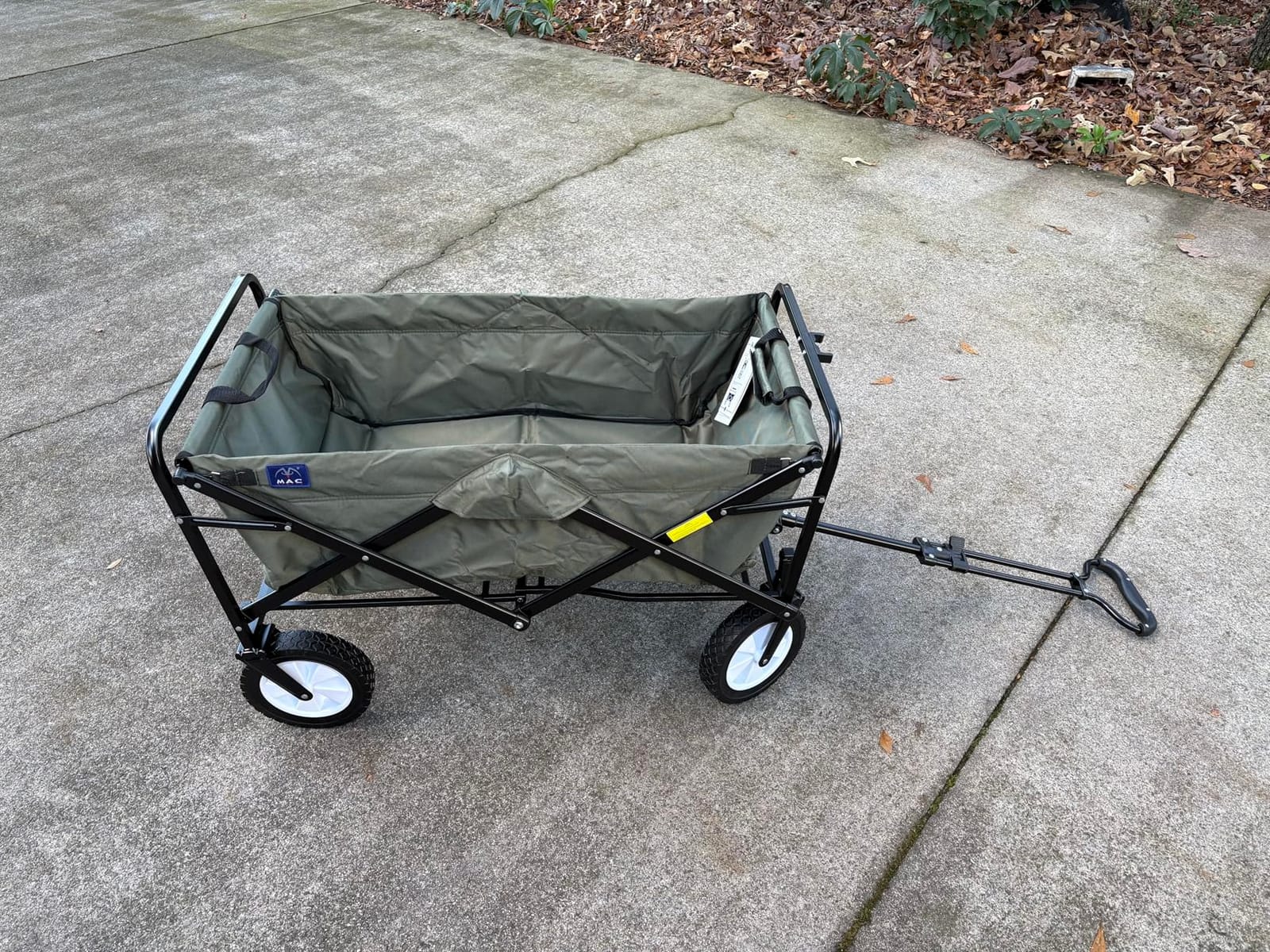 Mac Sports Heavy Duty Steel Frame Collapsible Folding 150 Pound Capacity Outdoor Camping Garden Utility Wagon Yard Cart, Red customer photo 2