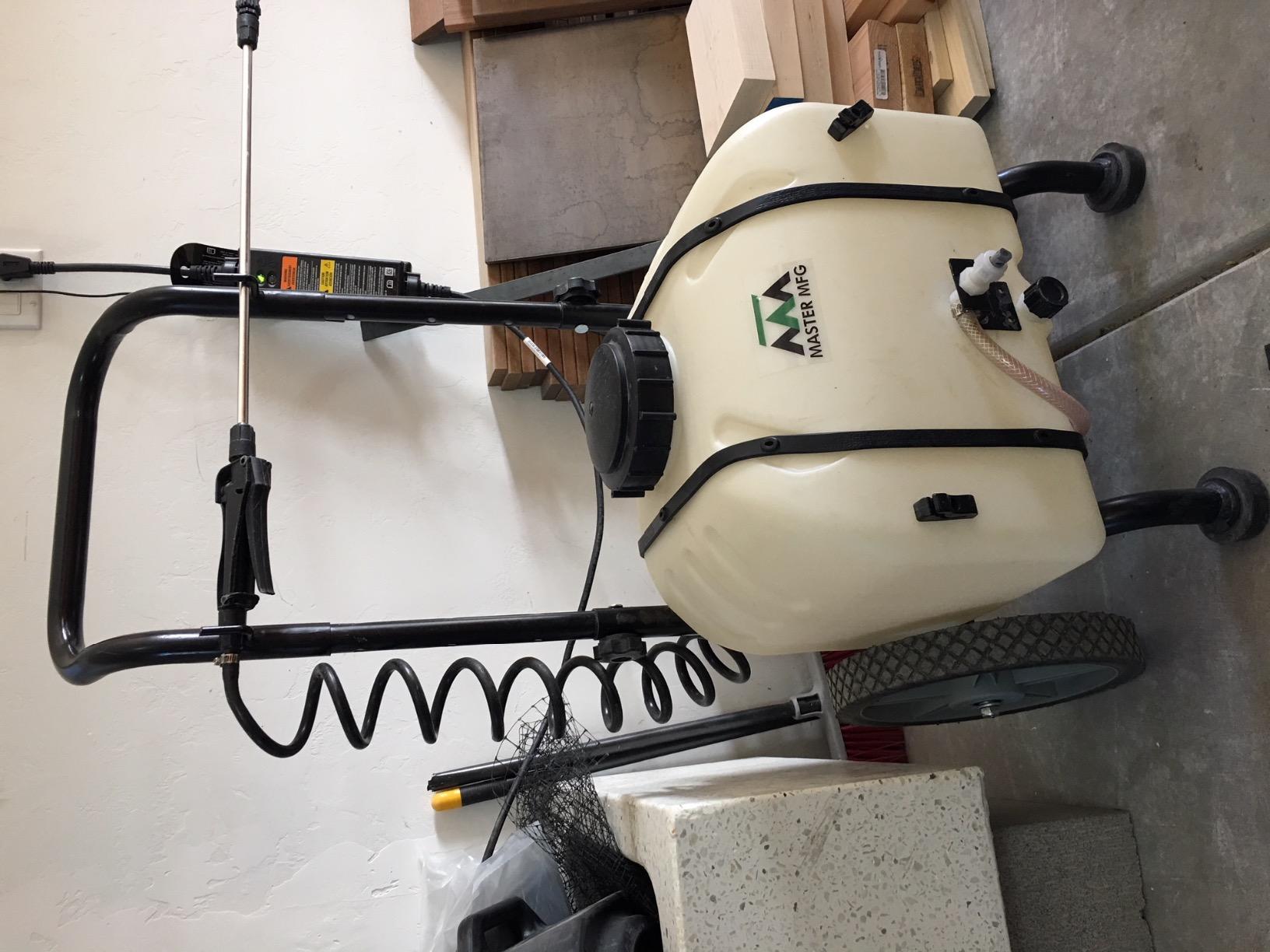 Master Mfg Revolt Lithium-Ion Series 9 Gallon Pull & Tow Sprayer-1.0GPM, 50