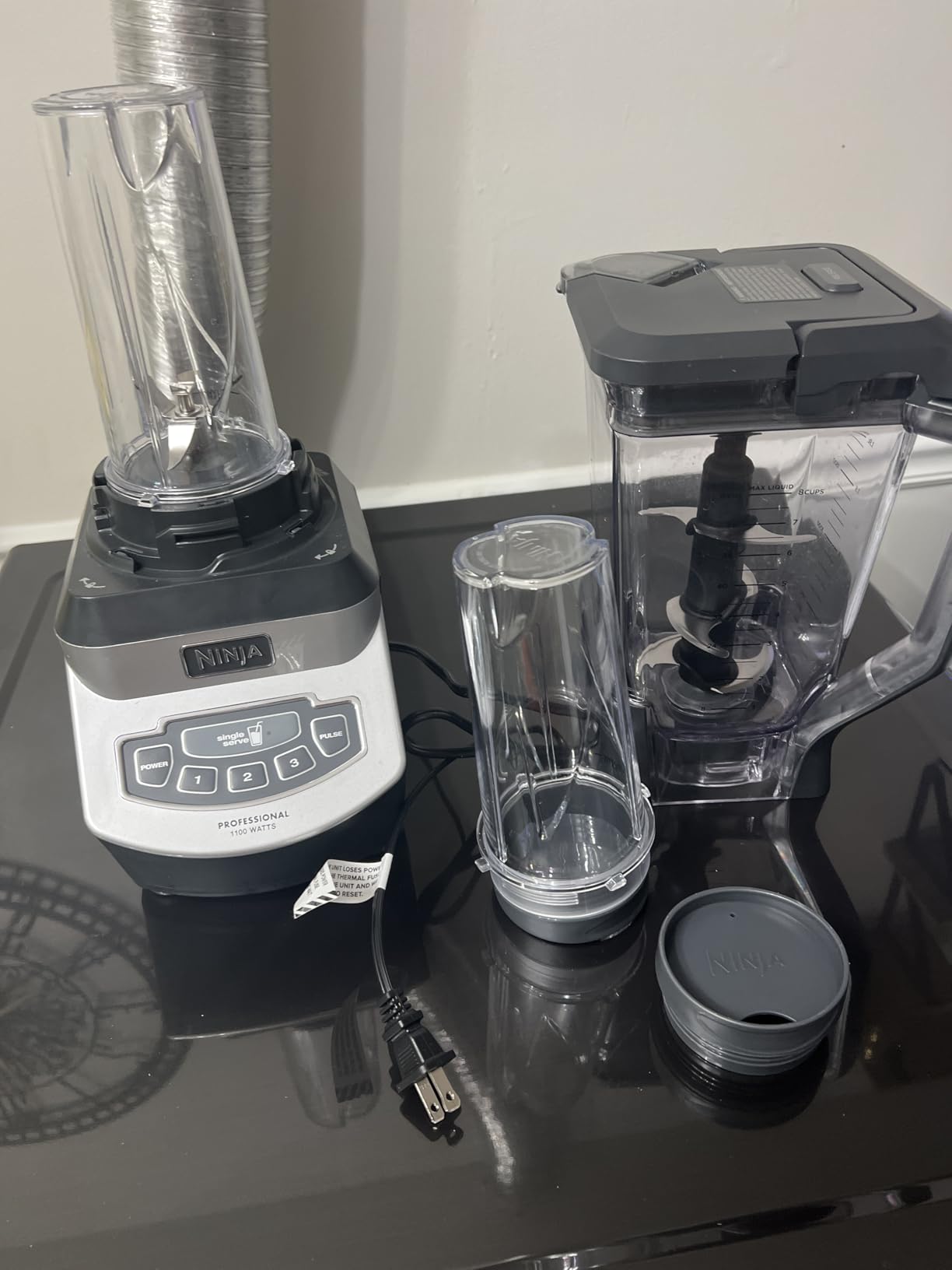 Ninja BL660 Professional Compact Smoothie & Food Processing Blender, 1100-Watts, 3 Functions -for Frozen Drinks, Smoothies, Sauces, & More, 72-oz.* Pitcher, (2) 16-oz. To-Go Cups & Spout Lids, Gray customer photo 2