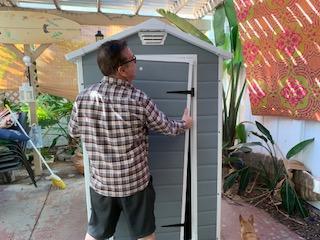 Keter Manor 4x6 Resin Outdoor Storage Shed Kit-Perfect to Store Patio Furniture, Garden Tools Bike Accessories, Beach Chairs and Lawn Mower, Grey & White customer photo 1