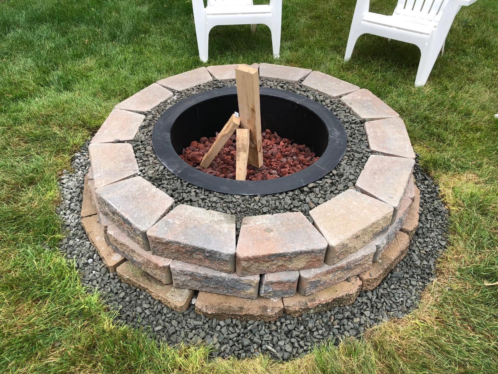 Sunnydaze Heavy Duty Steel Fire Pit Ring Insert, 33