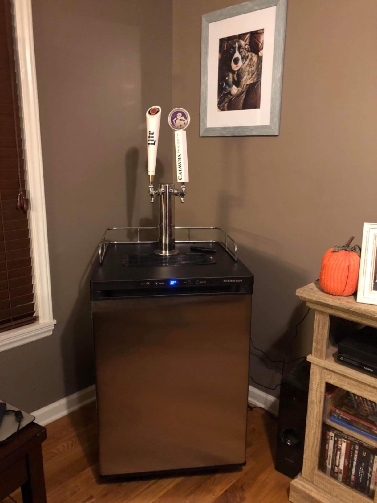 EdgeStar KC3000TWIN Full Size Dual Tap Kegerator with Digital Display - Black customer photo 2