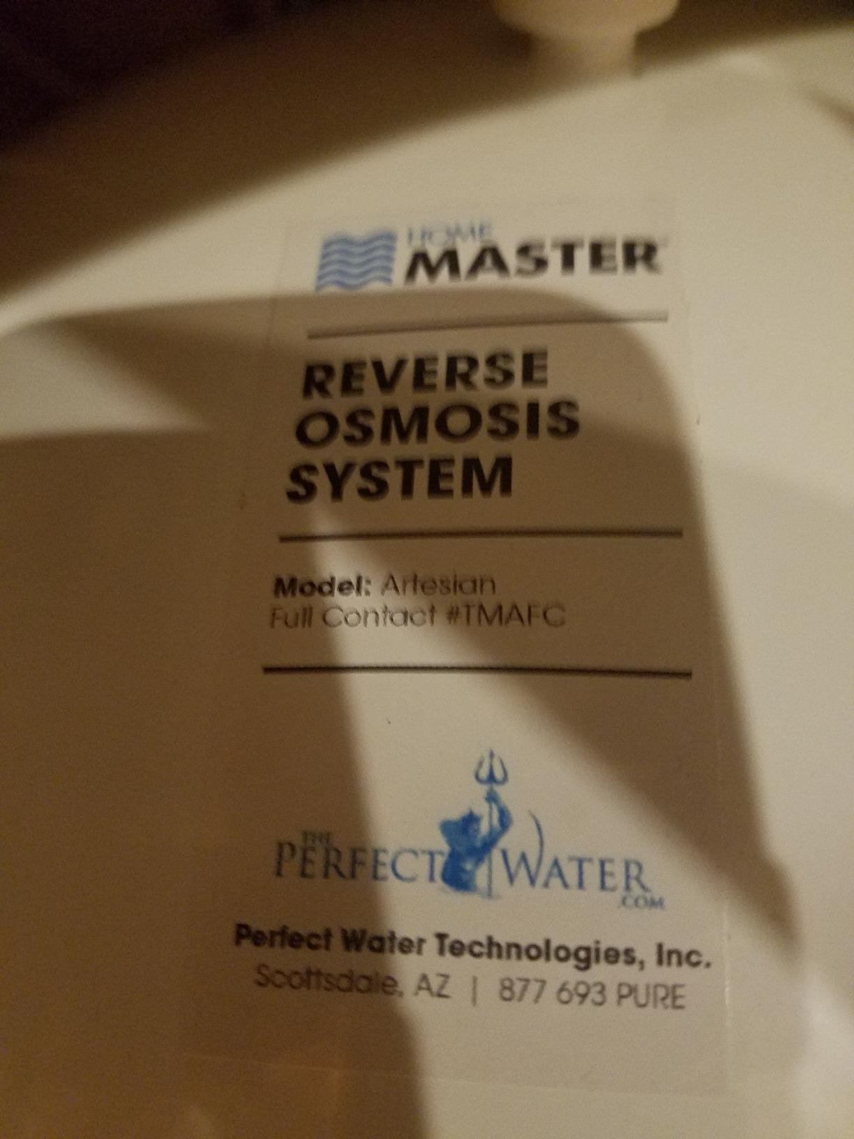 Home Master TMAFC-ERP Artesian Full Contact Reverse Osmosis System, 7-Stages, Patented 2-Pass Alkaline Remineralization, Fast 4.5s Fill Rate, 1:1 Waste Ratio, 8.5” Catalytic Carbon, 5-Yr Limited Parts customer photo 2