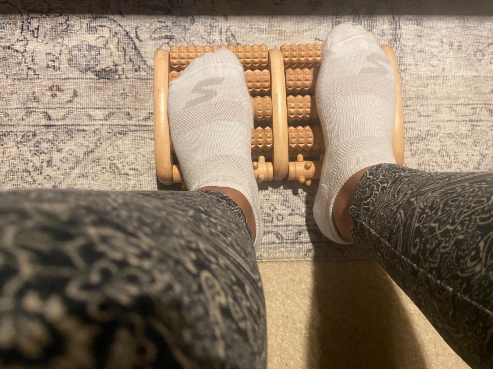 TheraFlow Foot Roller for Plantar Fasciitis Relief and Neuropathy Pain Relief for Feet - Wooden Foot Massager Roller Acupressure Tool with Reflexology Chart - Mom Gifts for Women and Men customer photo 2