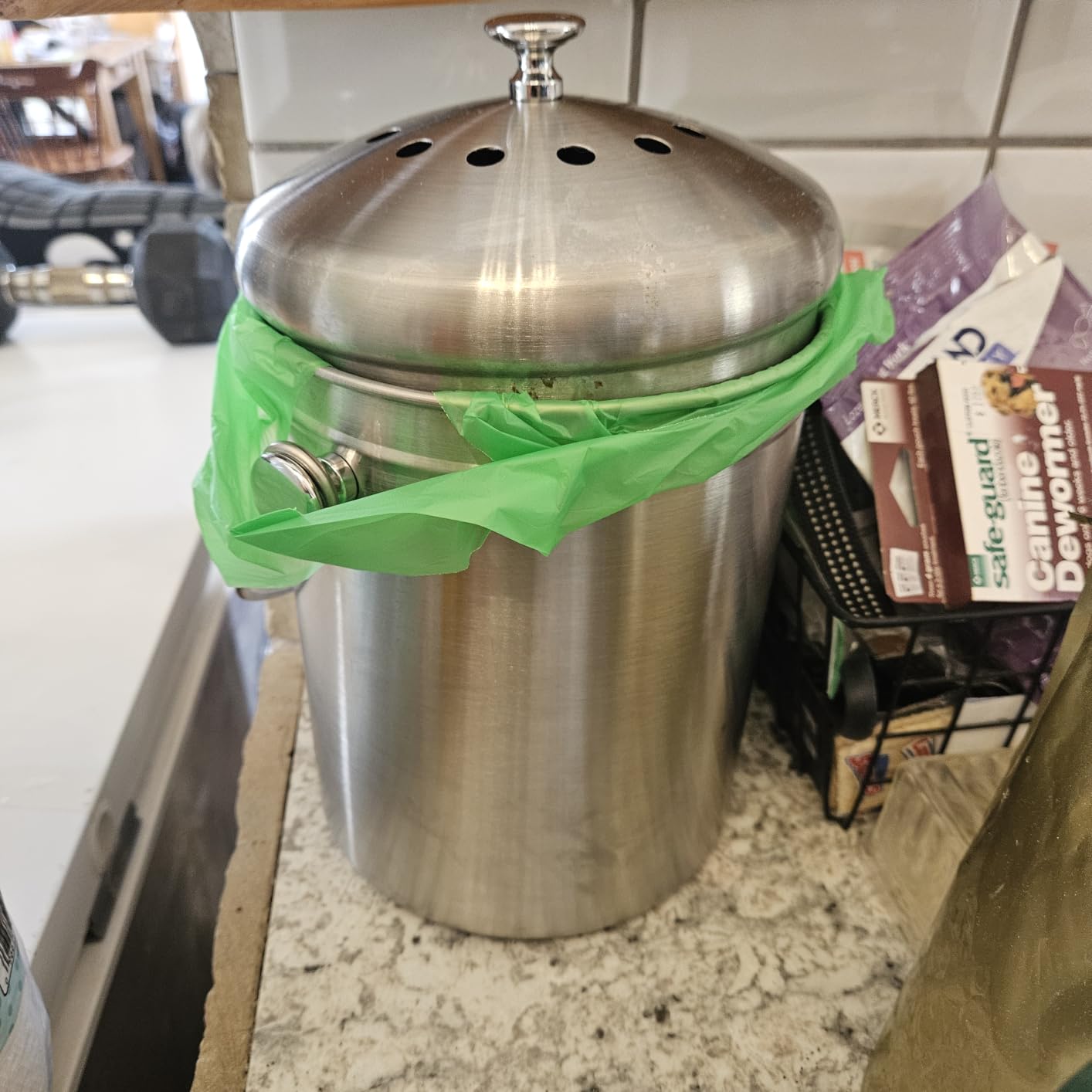 Utopia Kitchen Countertop Compost Bin 1.3 Gallon, Stainless Steel, Silver customer photo 1