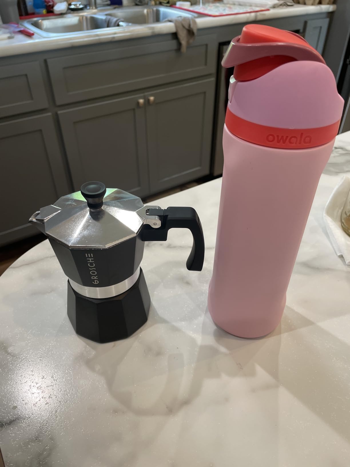 GROSCHE Milano Stovetop Espresso Maker Moka Pot 6 espresso Cup, 9.3oz Black customer photo 1