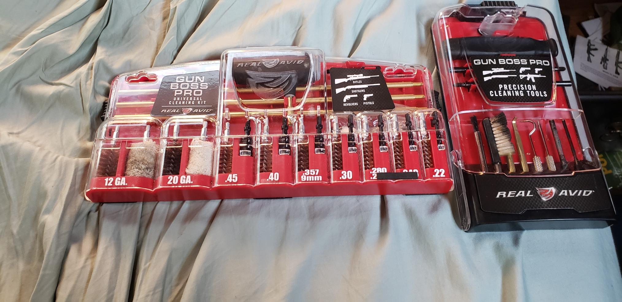 Real Avid Gun Boss Pro Universal – 12 Ga., 20 Ga., .45, .40, .357, .38, 9MM, .30, .280, .270, 7MM, .243, .22 ca. universal gun cleaning kit customer photo 1