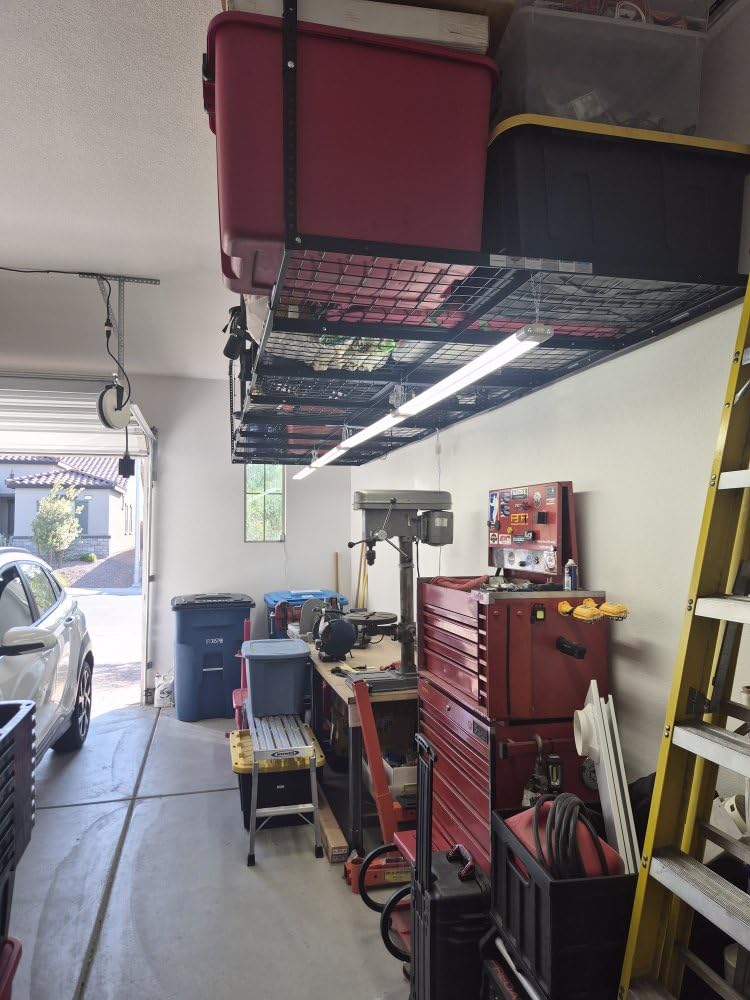 FLEXIMOUNTS 4x8 Overhead Garage Ceiling Storage Rack Organization, Black customer photo 1