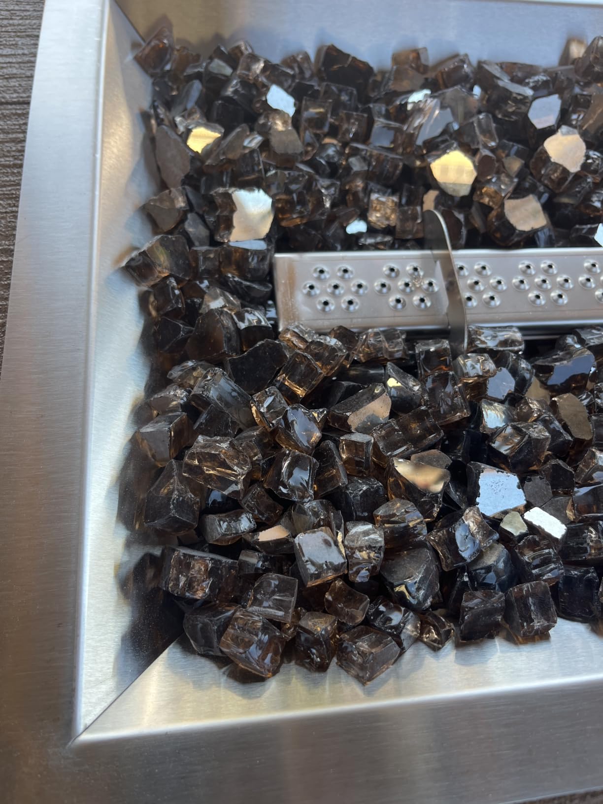 Onlyfire 10 lbs Fire Glass Rocks 1/4 Inch for Propane Fire Pit/Fireplace customer photo 2