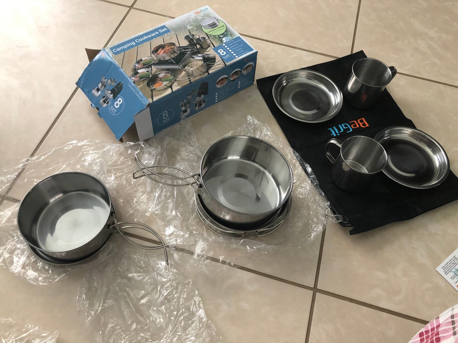 BeGrit Stainless Steel Camping Cookware Pot and Pan Set for Backpacking customer photo 2