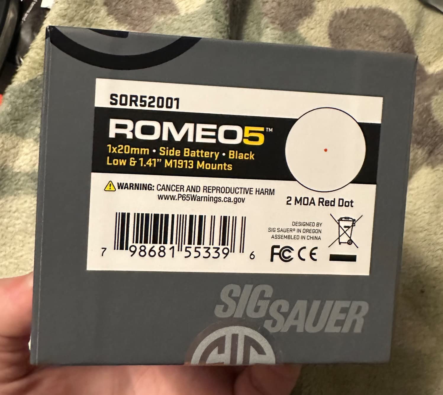 SIG SAUER ROMEO5 GEN I & GEN II 1x20mm 2 MOA Dot Sight customer photo 1