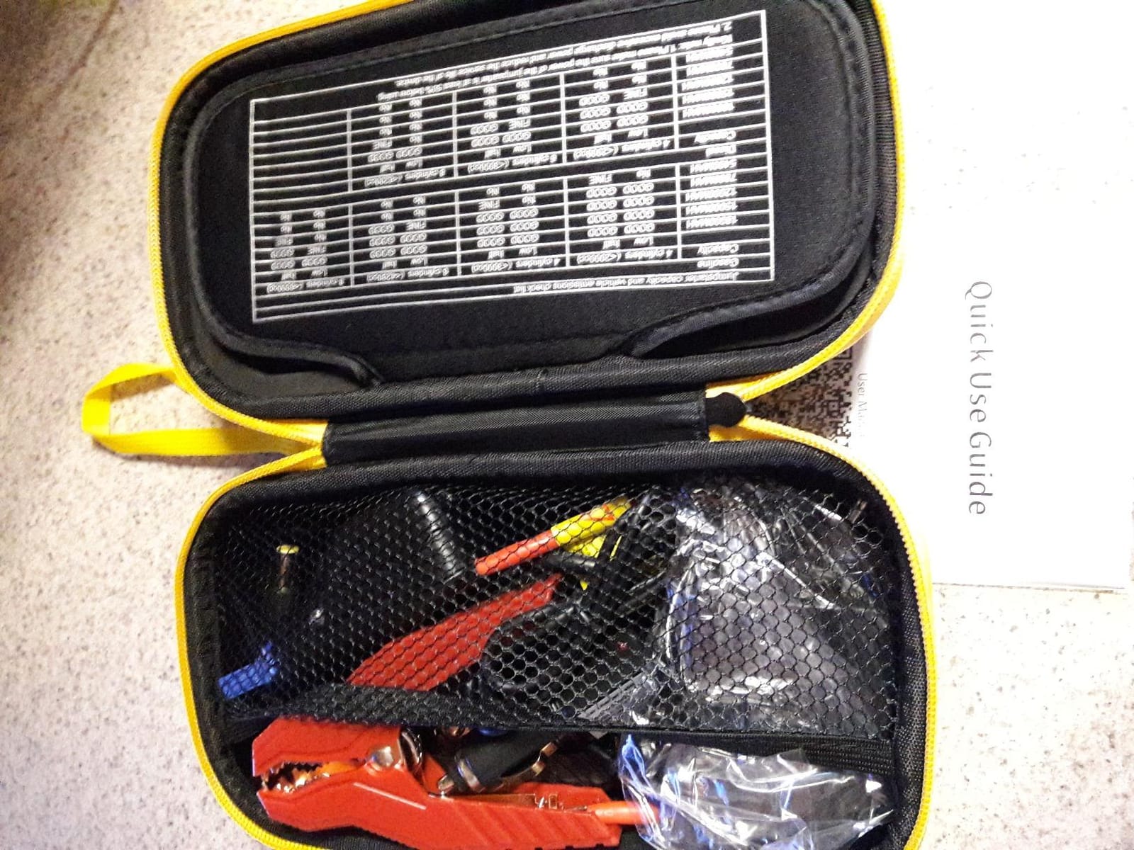 DBPOWER Peak 3000A 18000mAh Portable Car Jump Starter (up to 8.0L Gas, 6.0L Diesel Engine) Battery Booster with Smart Charging Port, Compass, LCD Screen and LED Light (Black/Red) customer photo 1