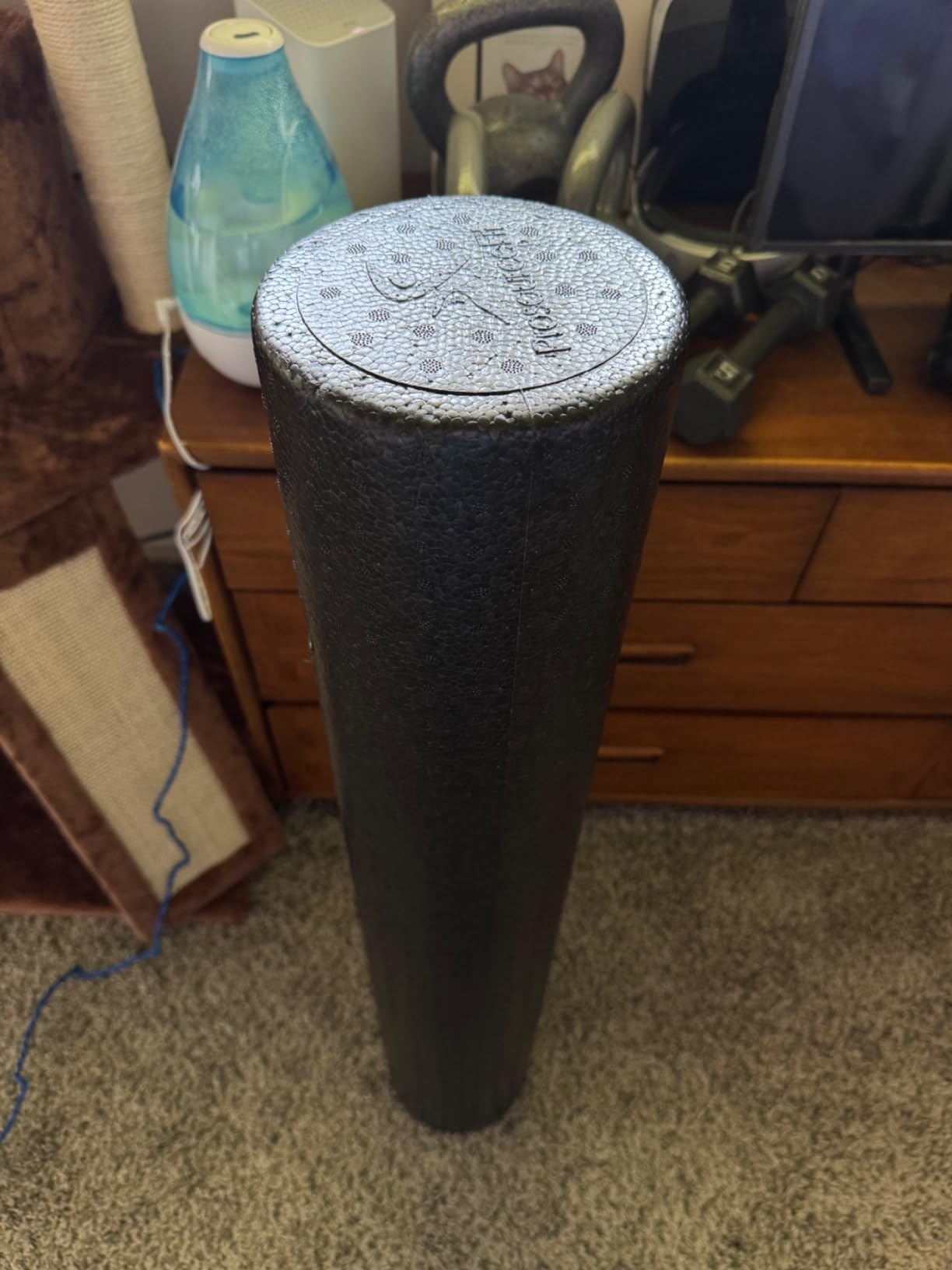 ProsourceFit High Density Foam Rollers 12 - inches long, Firm Full Body Athletic Massage Tool for Back Stretching, Yoga, Pilates, Post Workout Muscle Recuperation, Black customer photo 2