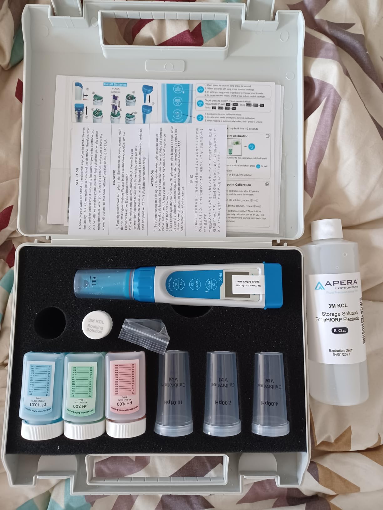 Apera Instruments AI311 Premium Series PH60 Waterproof pH Pocket Tester Kit, Replaceable Probe, ±0.01 pH Accuracy, Lcd display customer photo 2
