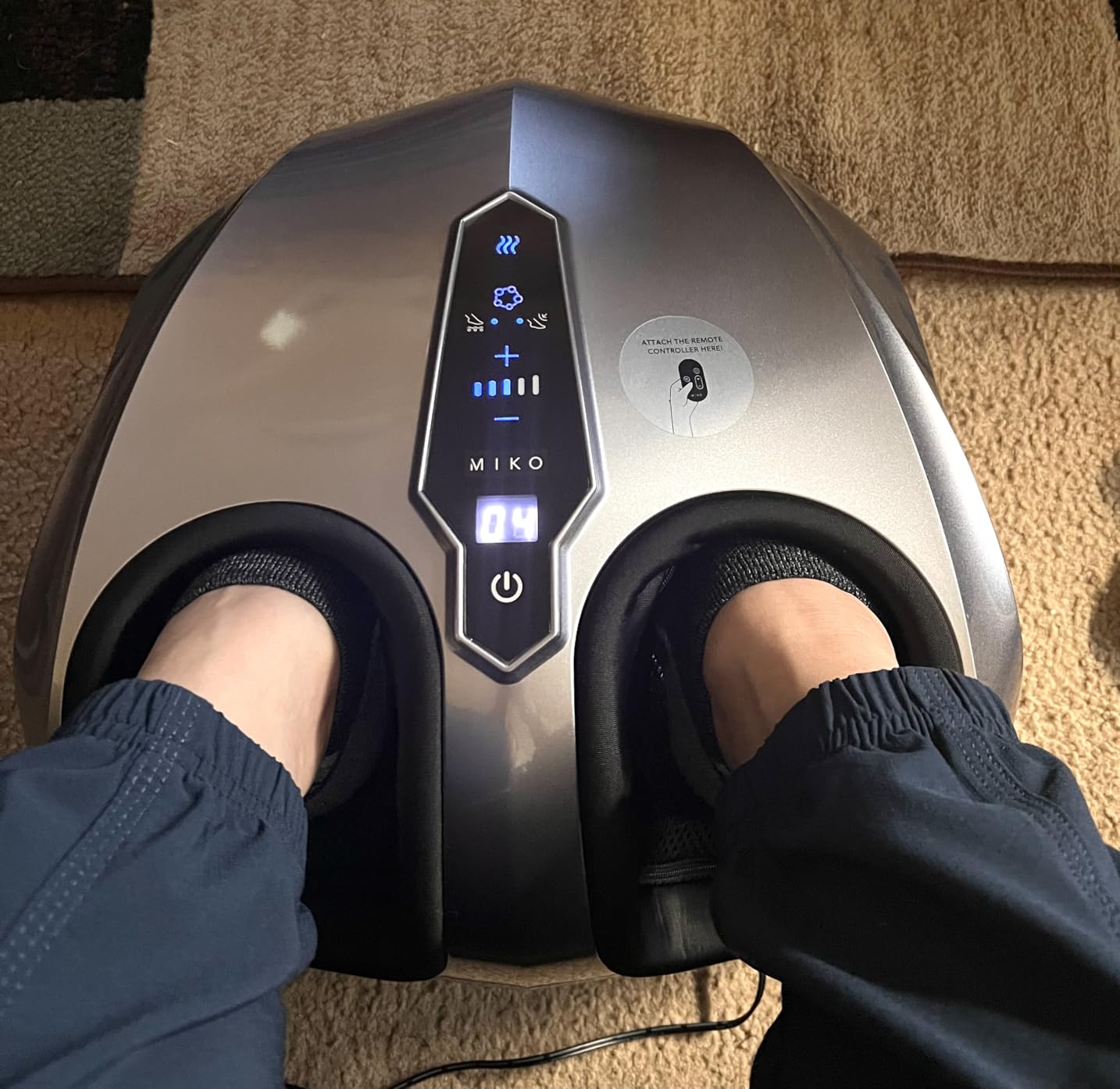 MIKO Shiatsu Foot Massager with Heat for Neuropathy & Plantar Fasciitis customer photo 1