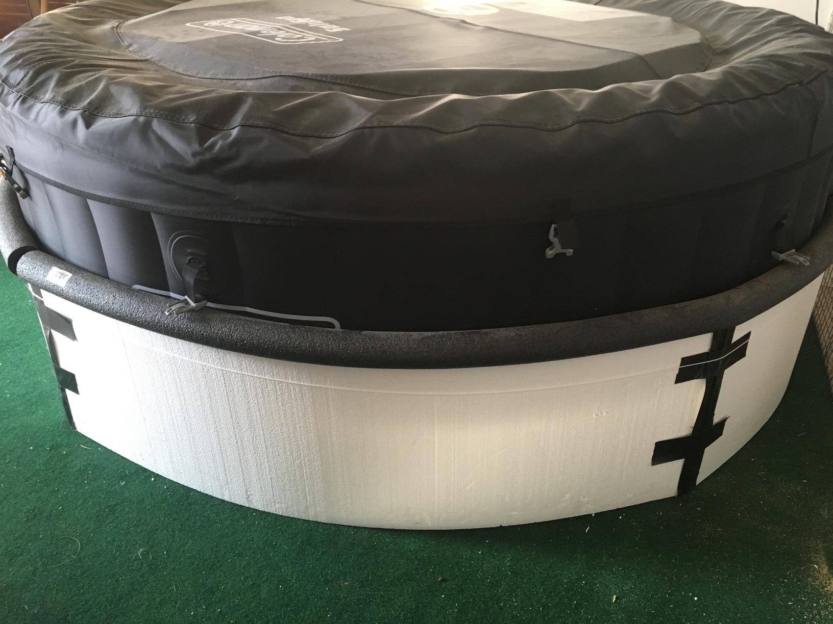 Coleman SaluSpa Miami AirJet 2 to 4 Person Round Inflatable Hot Tub Portable Outdoor Spa with 120 Soothing AirJets and Insulated Cover, Black customer photo 1