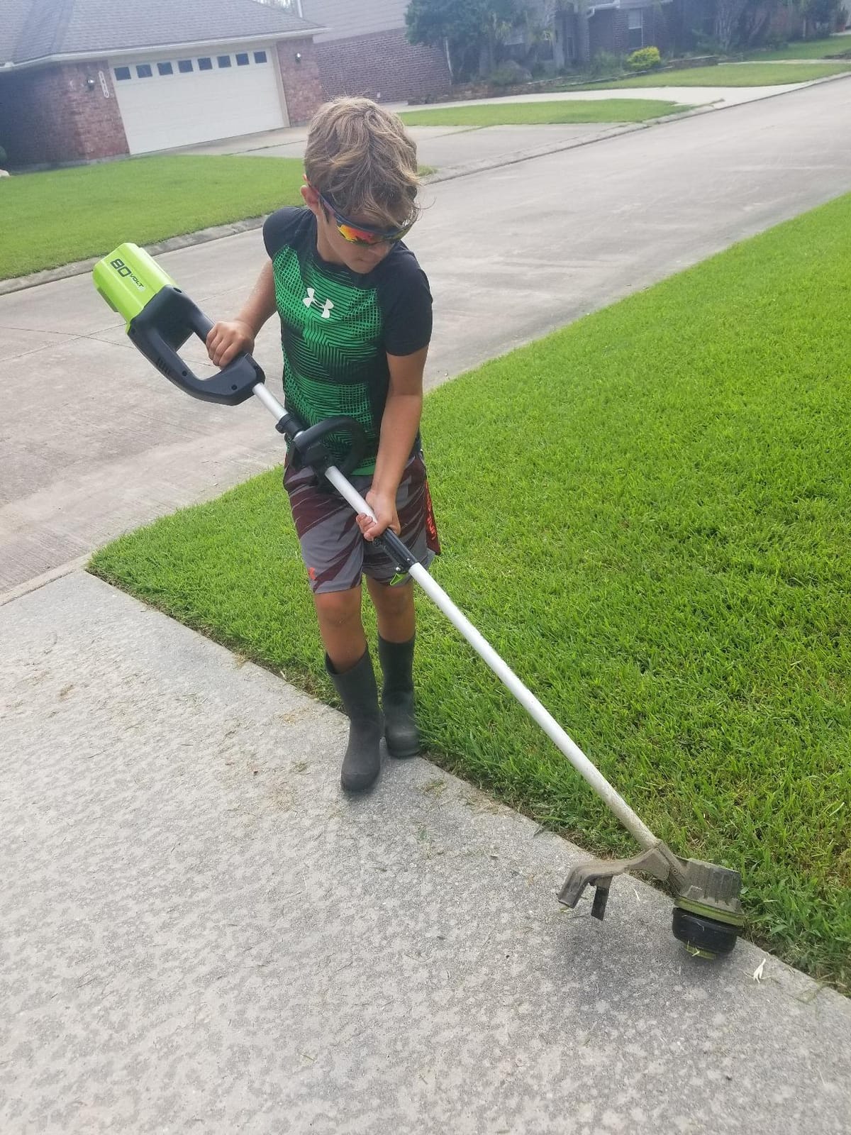 Greenworks 80V 16 in String Trimmer & 500 CFM Blower Combo, 2.0 Ah Battery customer photo 2