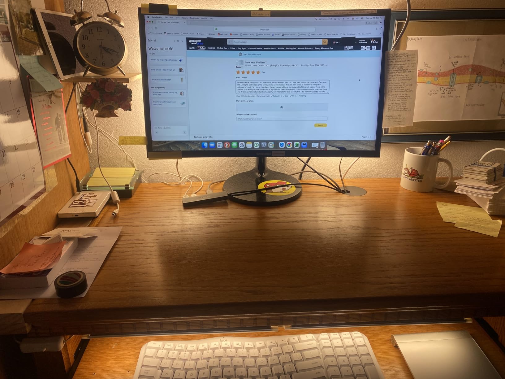 Under Cabinet LED Lighting Kit Plug in or Hardwired, 6 pcs 12 Inches Light Strips, 2000 Lumen, Super Bright, for Kitchen Counter, Closet, Shelf Lights, 31W, Warm White (6 Bars) customer photo 2