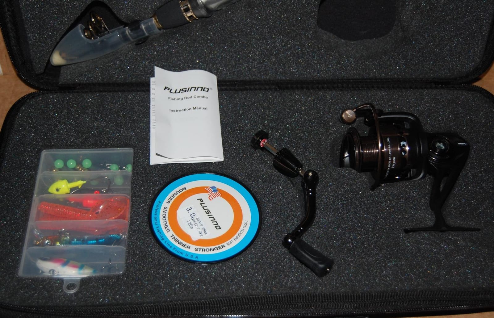 PLUSINNO Collapsible Telescopic Fishing Rod Pole and Reel Combo Starter Kit customer photo 2