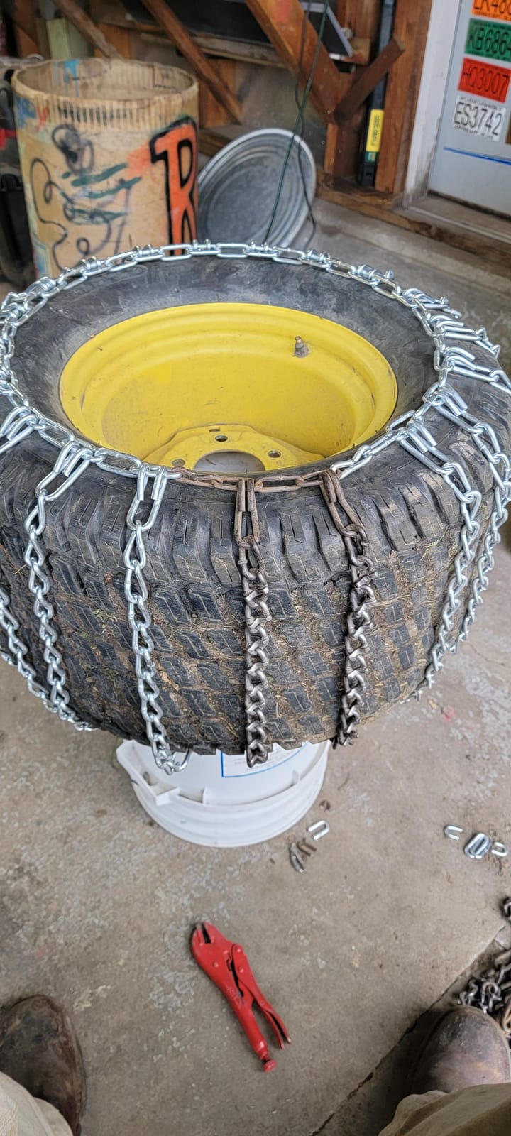 New Pair 2 Link TIRE Chains 24x12-12 for John Deere Lawn Mower Tractor Rider,#id(theropshop; TRYK80271680536533 customer photo 2