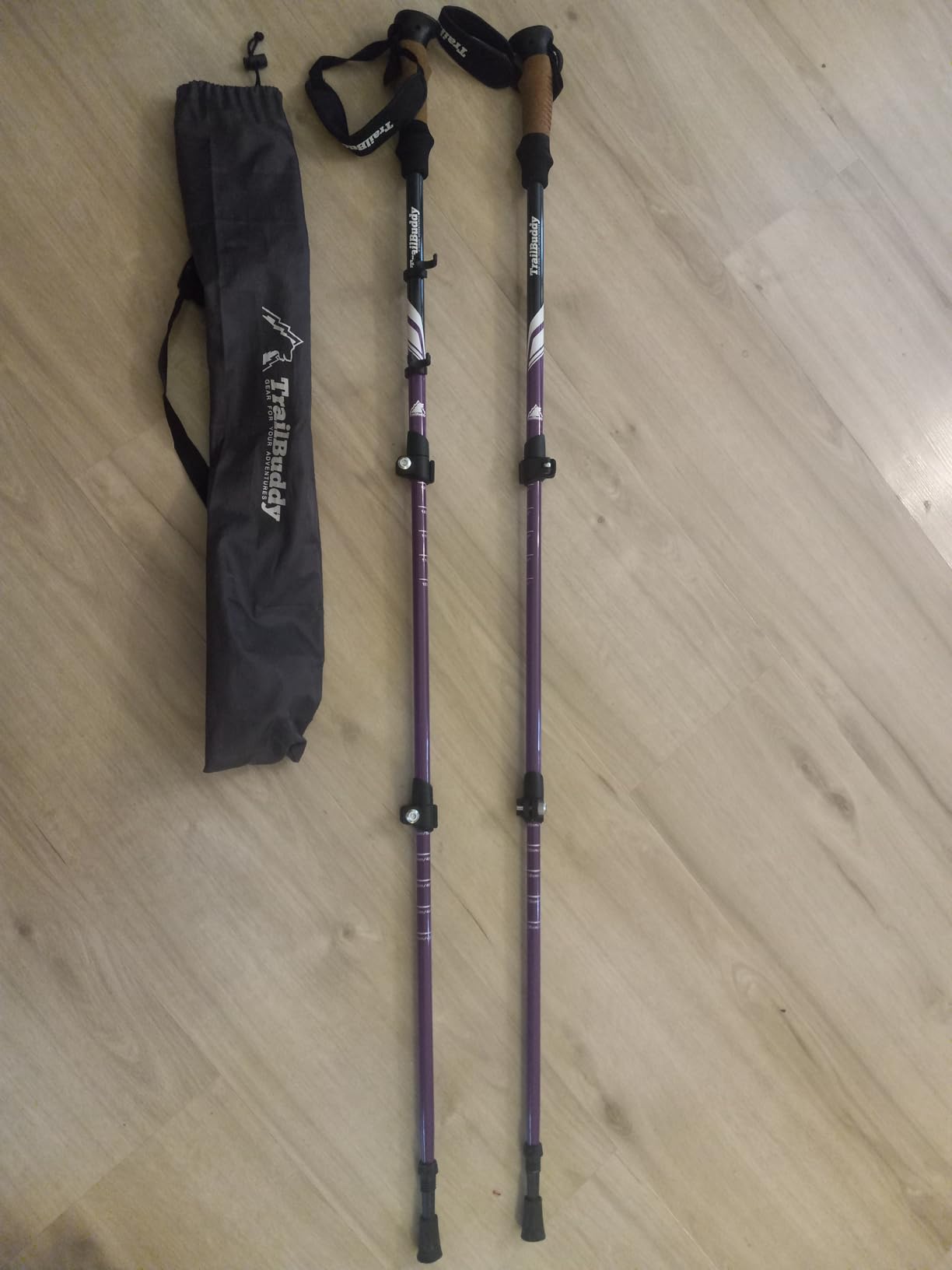 TrailBuddy Trekking Poles – Lightweight 7075 Aluminum Hiking Poles for Women, Men & Seniors – Collapsible Walking Sticks for Travel, Trails & Balance customer photo 2