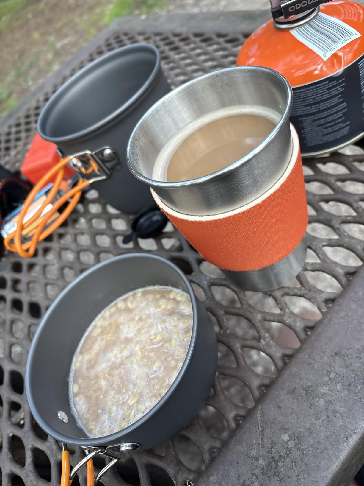 Odoland Camping Cookware Stove Set with 1.2L/0.6L Pots and Protable Stove customer photo 1