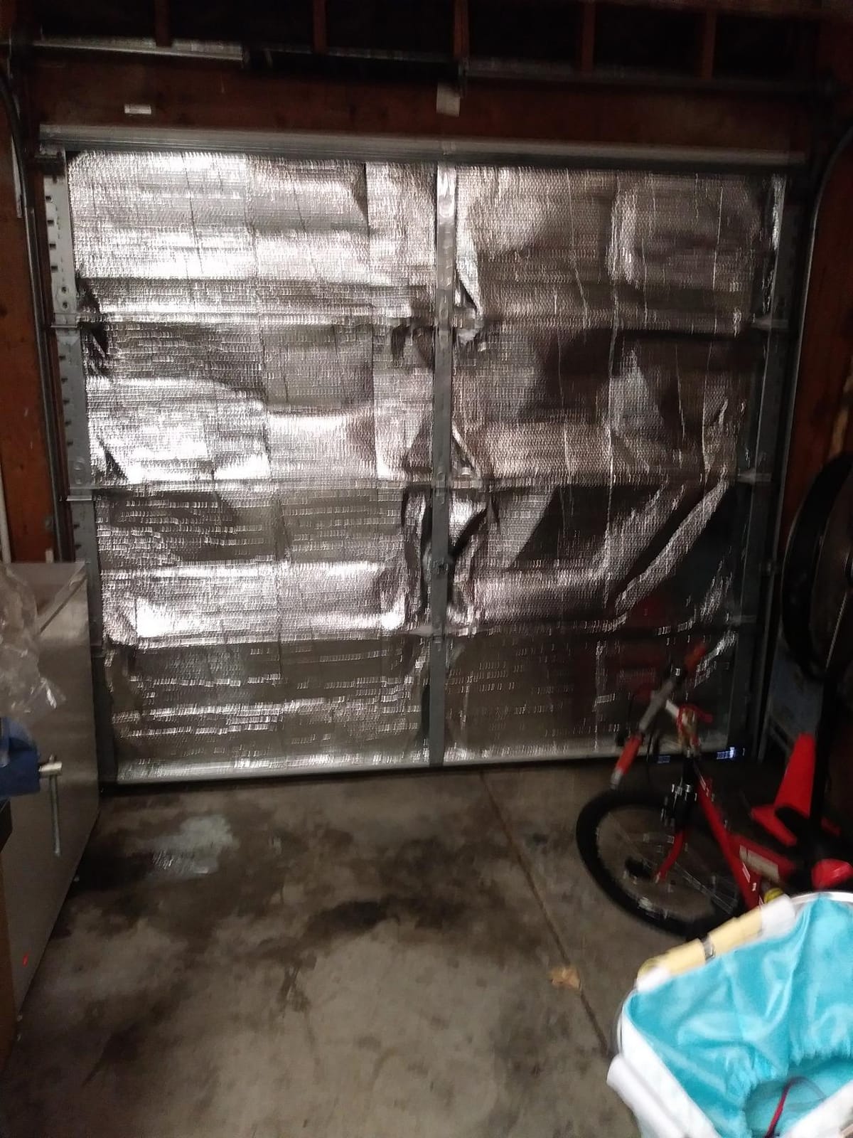 Garage Door Insulation for Extreme Heat DIY KIT Keeps Extreme Heat Out, FITS 8'X 8' Garage Door. Reflective FOIL Commercial Grade Insulation.DIY KIT customer photo 1