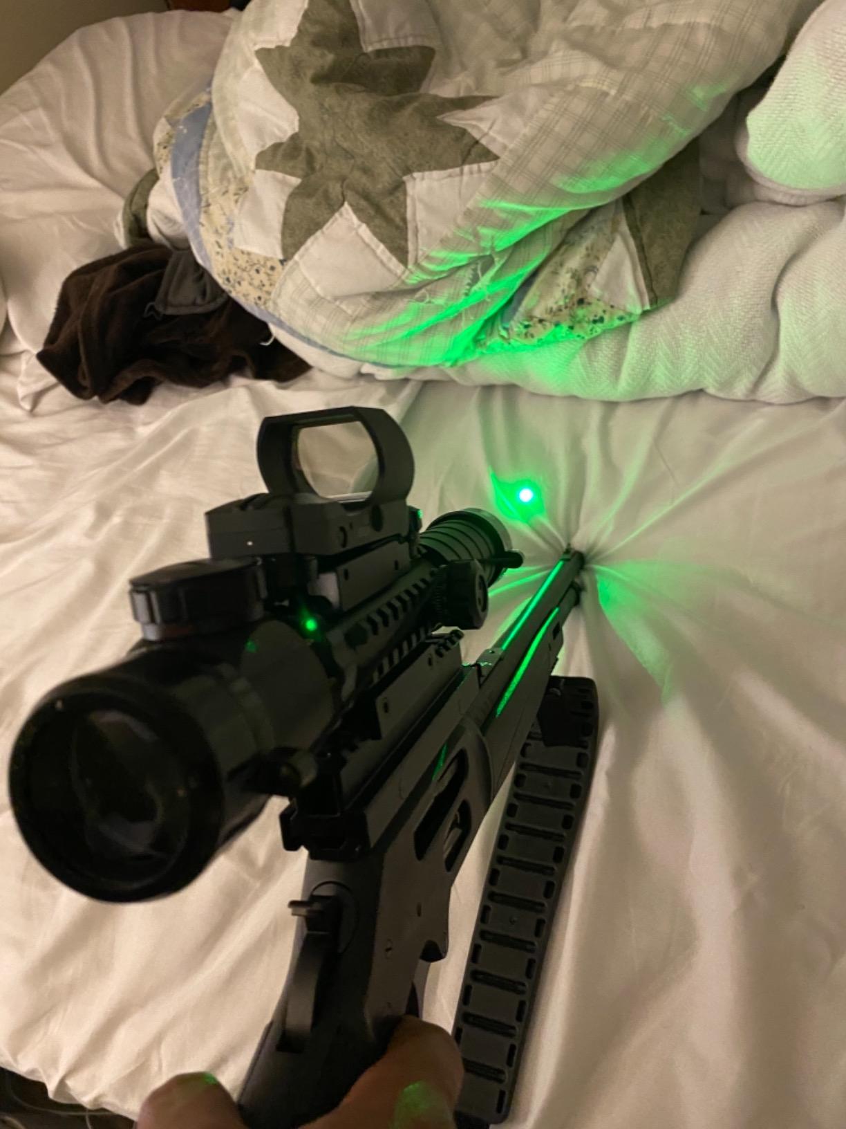 PINTY Rifle Scope Combo Set, Multi‑in‑1 Tactical Illuminated Hunting Scope with Red‑Green Dot & Laser Sight, Compatible with 20mm Picatinny Weaver Rails for Hunting Shooting Airsoft customer photo 1