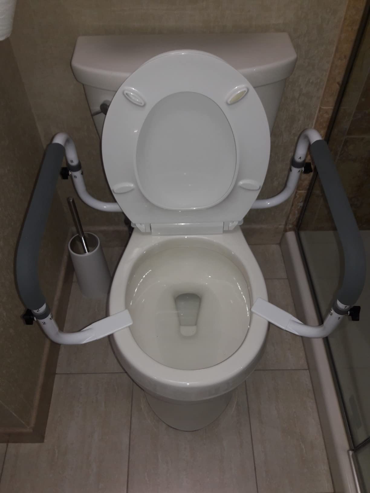 Vive Toilet Safety Rail - Adjustable Grab Bar - Compact Support Frame customer photo 1