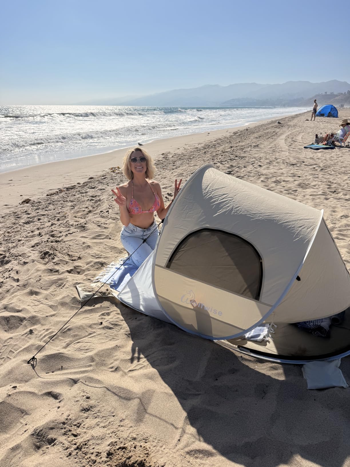 Wolfwise Pop Up Beach Tent, Easy Setup Sun Shade Shelter Foldable 3 Person customer photo 2