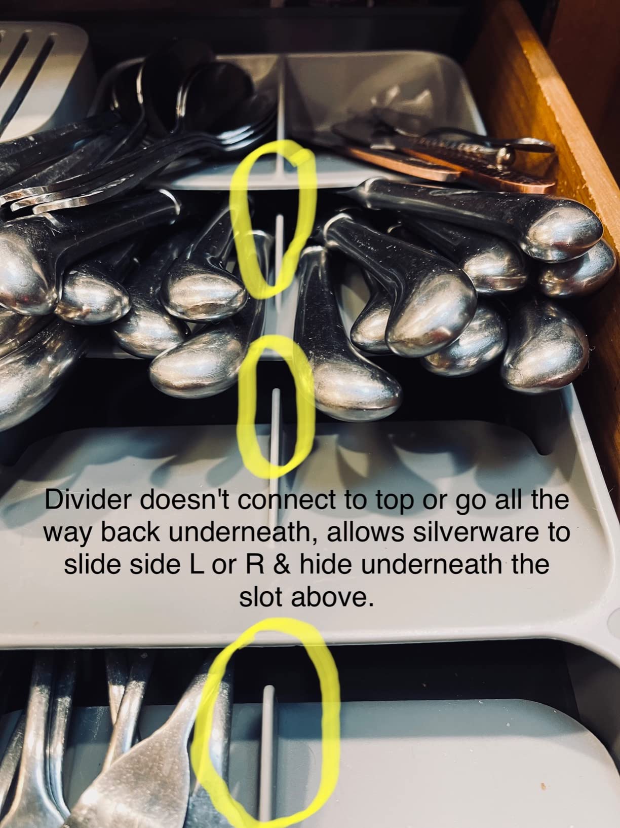 Joseph Joseph DrawerStore Compact Utensil Organizer For Kitchen Drawer Silverware, Flatware Tray, Small, Grey customer photo 2