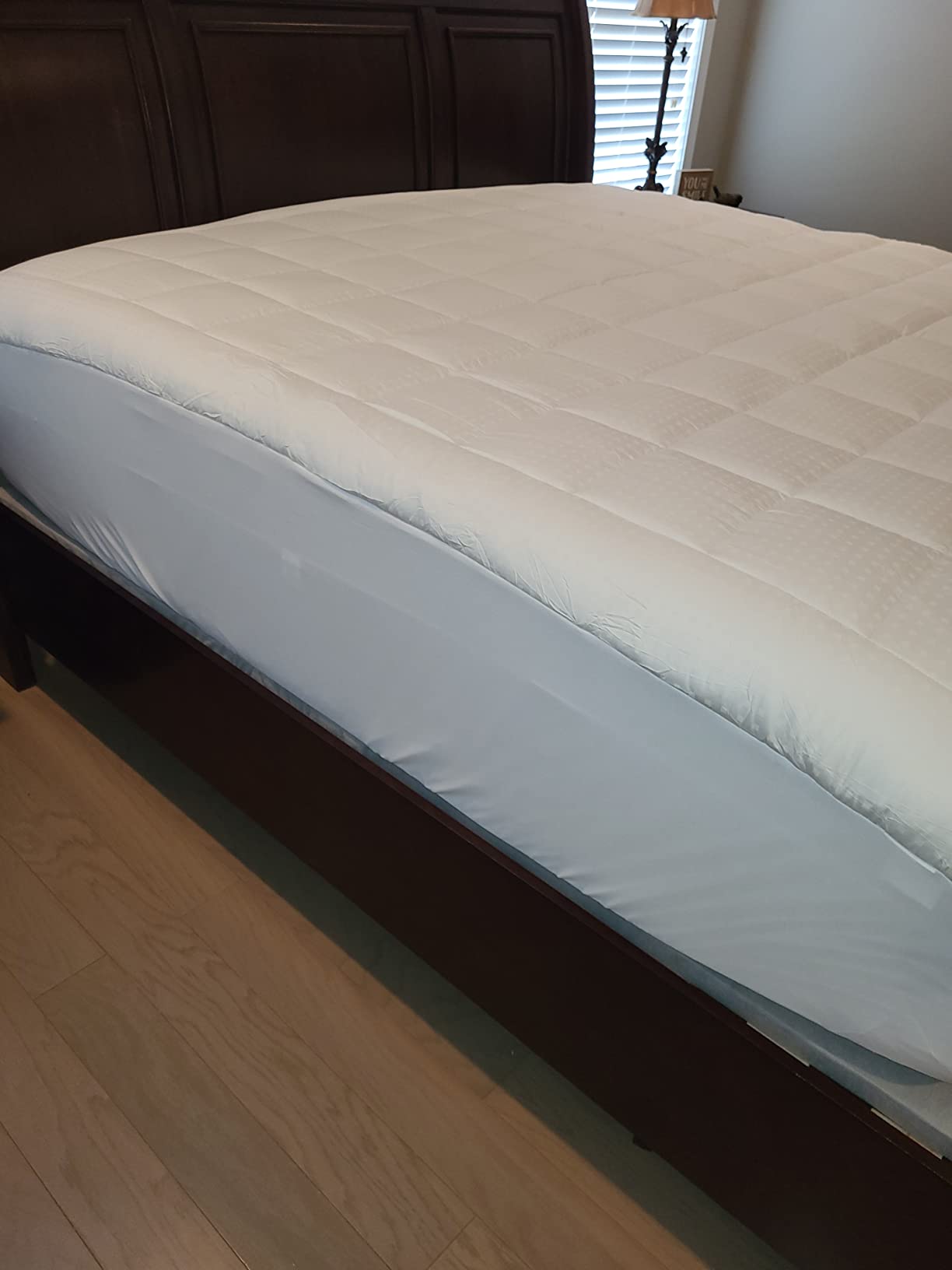 EASELAND Queen Size Mattress Pad Cotton Pillow Top Mattress Topper White customer photo 1