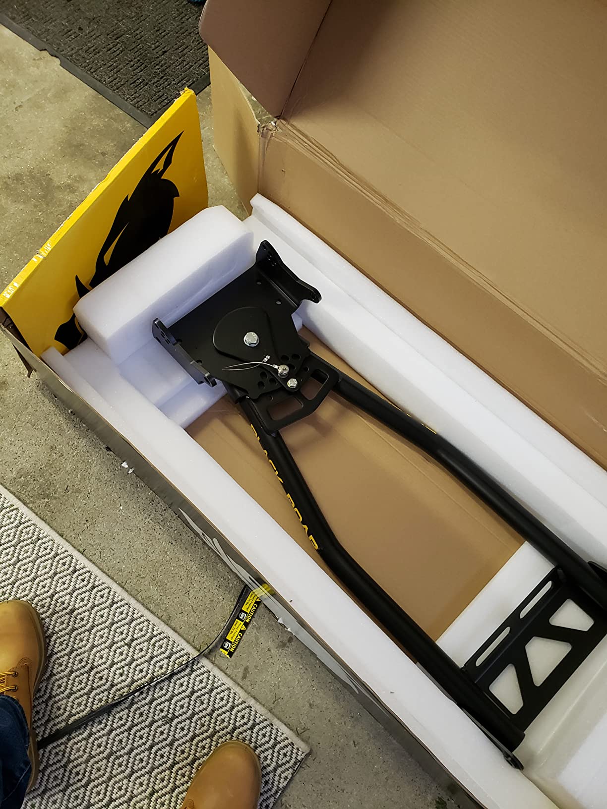 Black Boar Camco ATV Snow Plow Kit | Features a 48-inch Adjustable Straight Blade and Adjustable Tension Safety Trip Springs (66016) customer photo 2