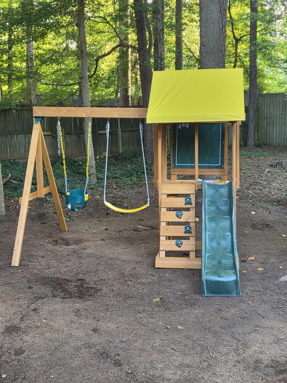KidKraft Appleton Wooden Swing Set, (Amazon Exclusive) customer photo 1