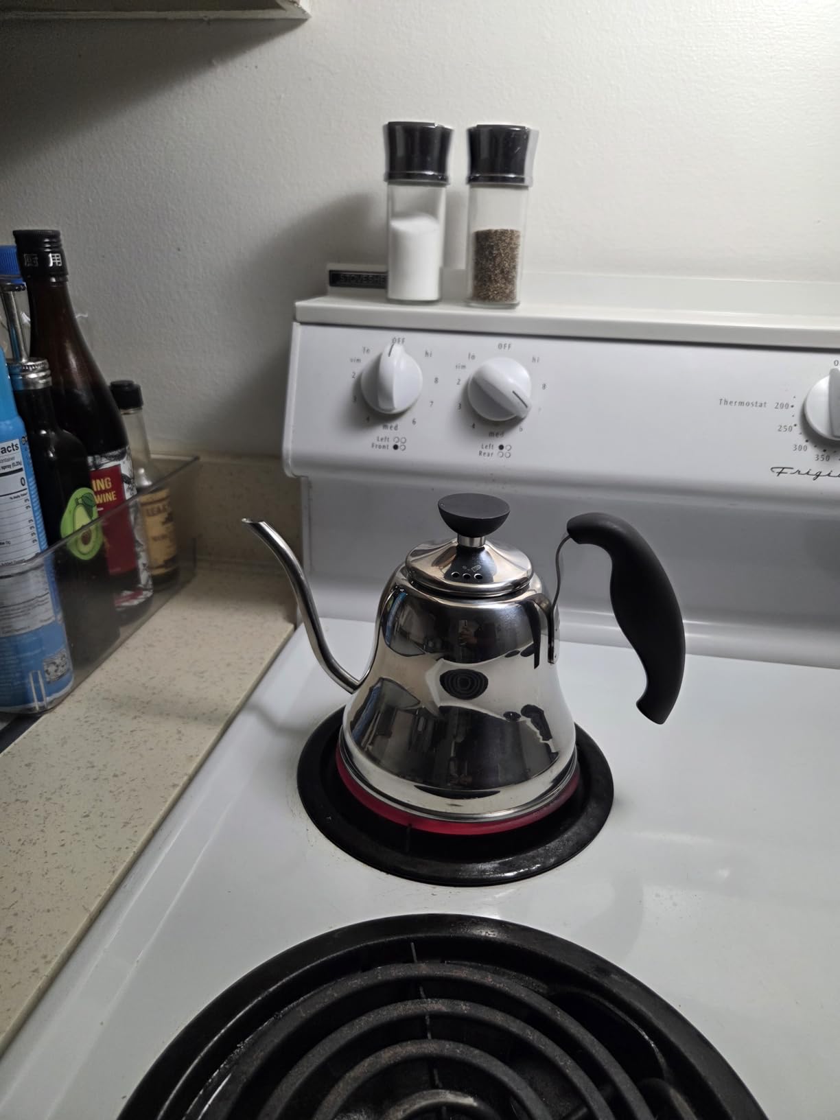 Tea Kettle for Stovetop, Gooseneck Pour Over, Flow Control, 28oz, Silver customer photo 1