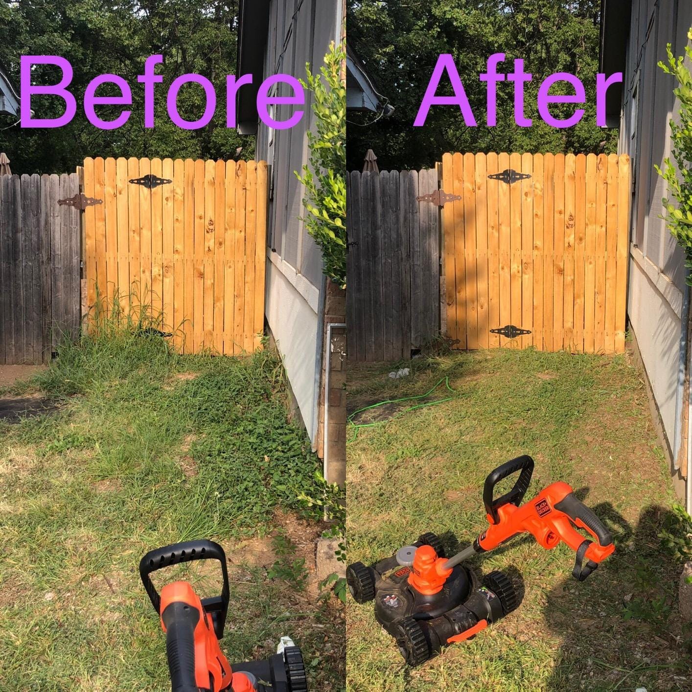 BLACK+DECKER Electric Lawn Mower, Weed Eater and Edger 3-in-1 Combo, Corded 12-Inch 6.5 Amp Electric Weed Wacker and Compact Push Mower (BESTA512CM) customer photo 2